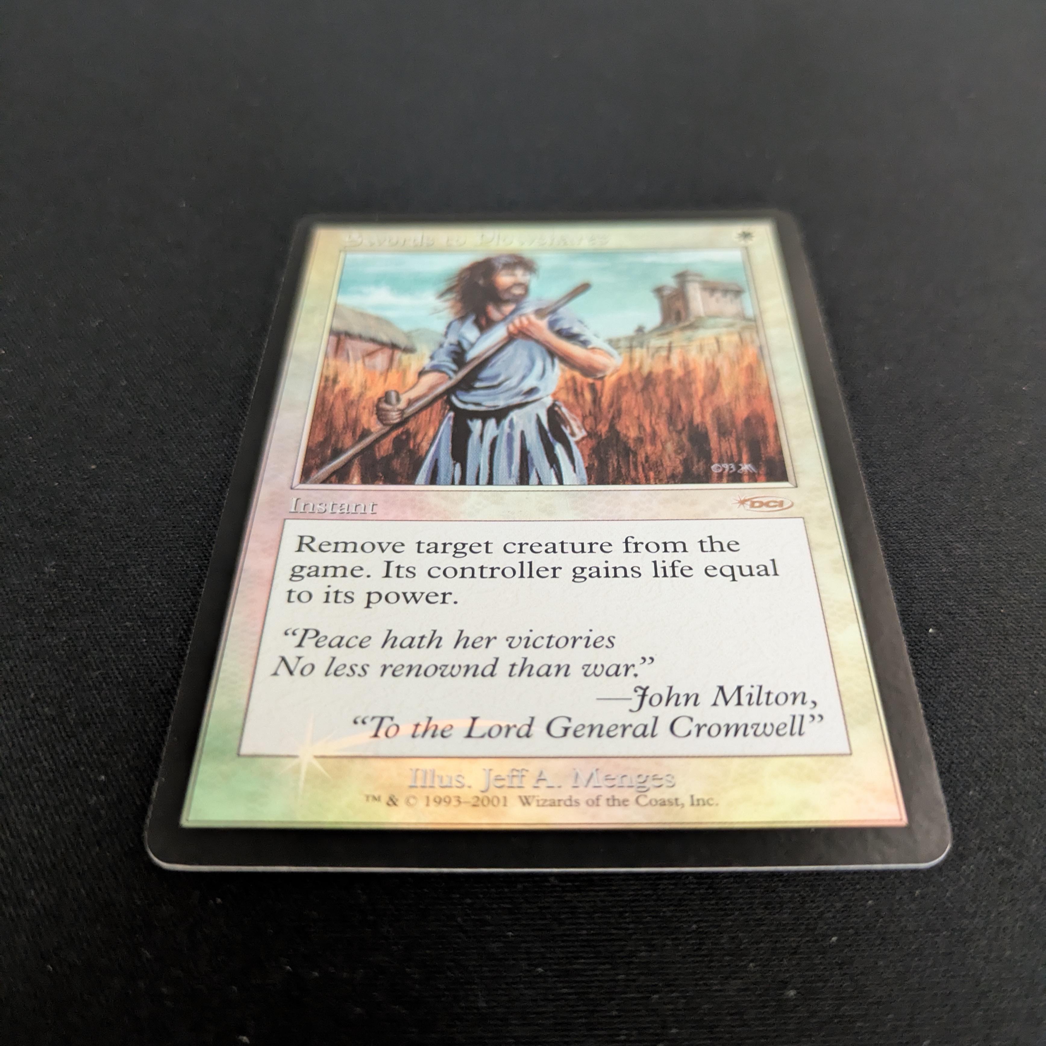 MTG Singles - [FOIL] Swords to Plowshares - Friday Night Magic Promos - EX - 