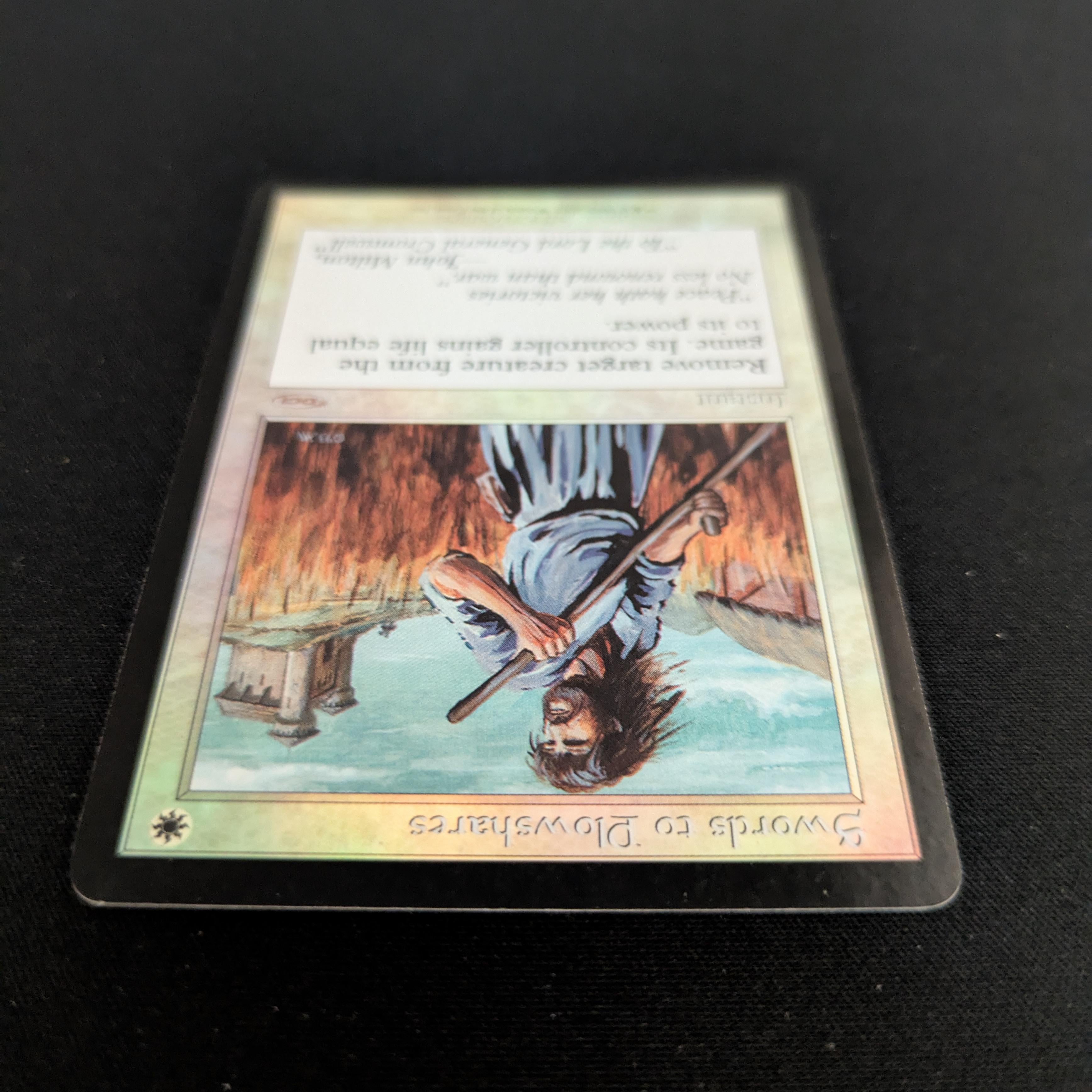 MTG Singles - [FOIL] Swords to Plowshares - Friday Night Magic Promos - EX - 