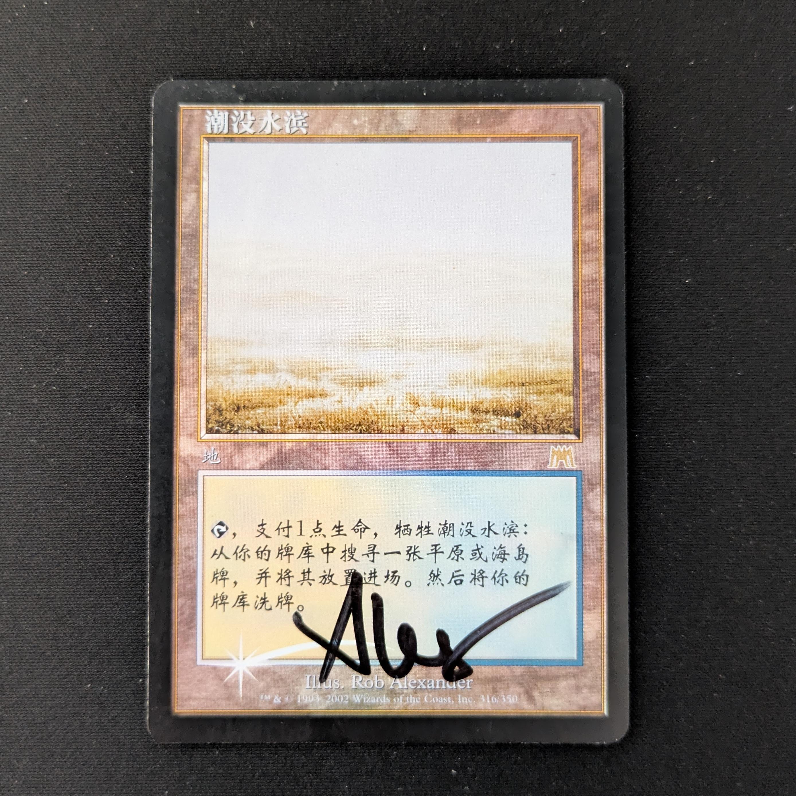 MTG Singles - [FOIL] Flooded Strand - Onslaught - GD, SIGNED - 