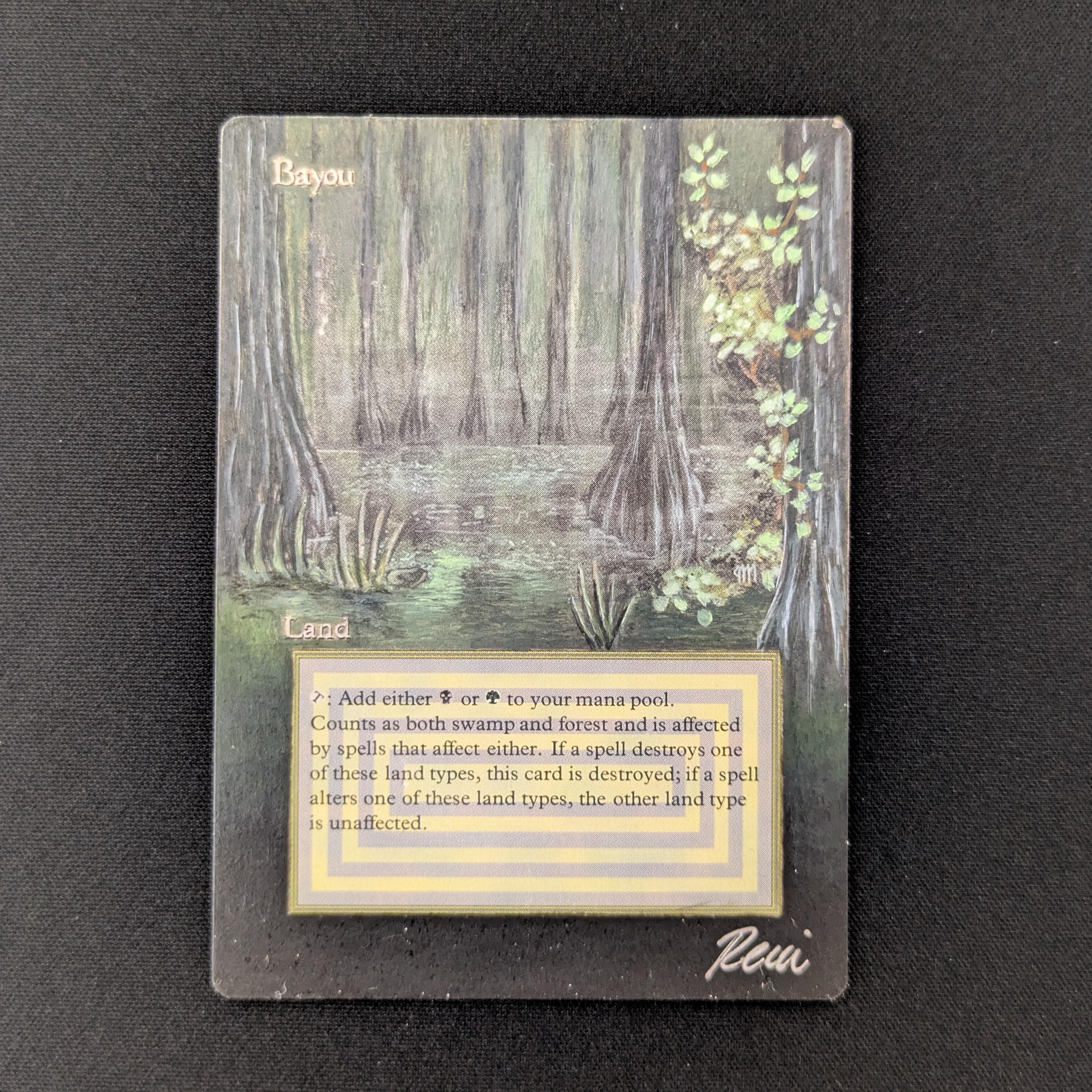 MTG Singles - Bayou - Revised - PO - ALTERED, INKED - 27043