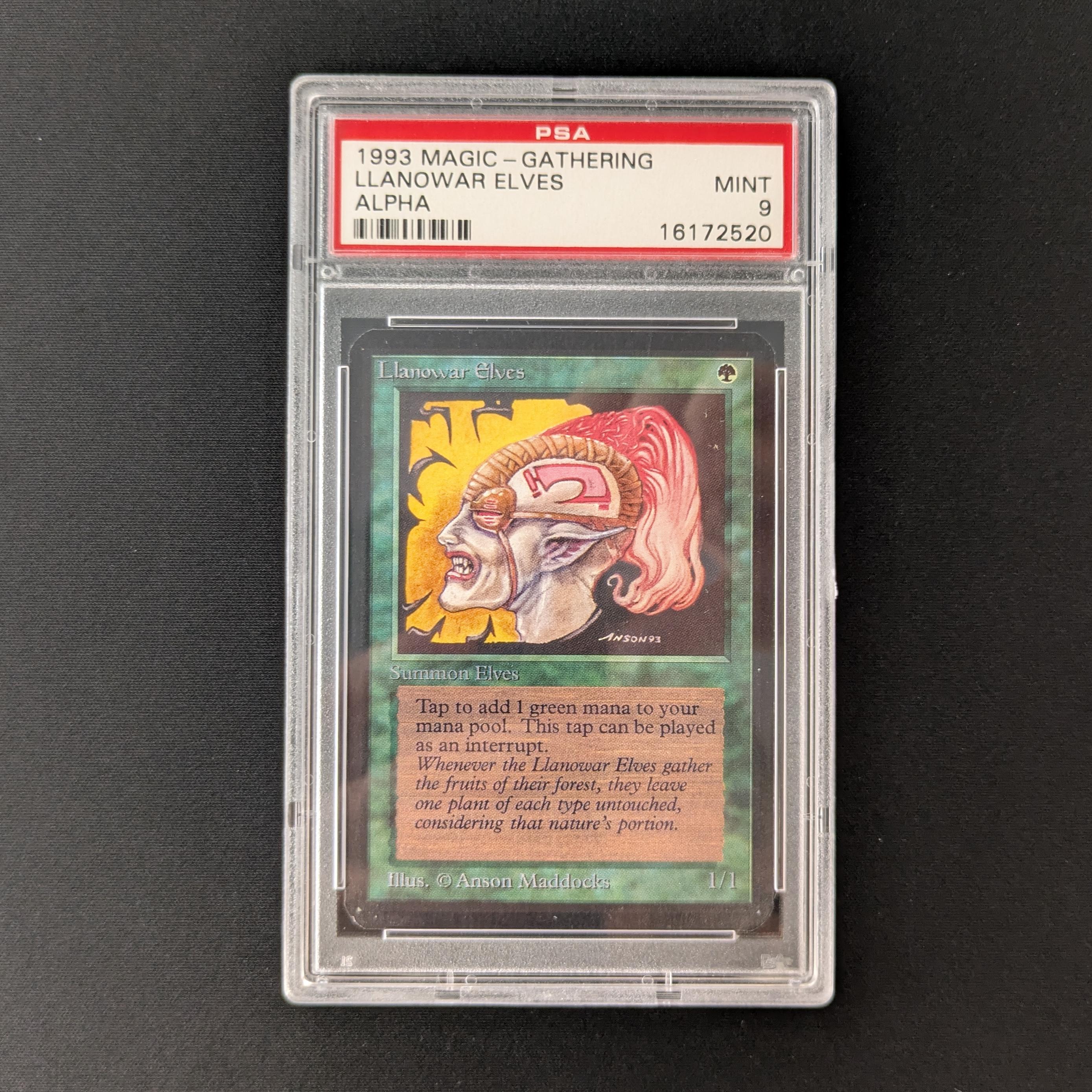 MTG Singles - Llanowar Elves - Alpha - PSA 9 - 27281