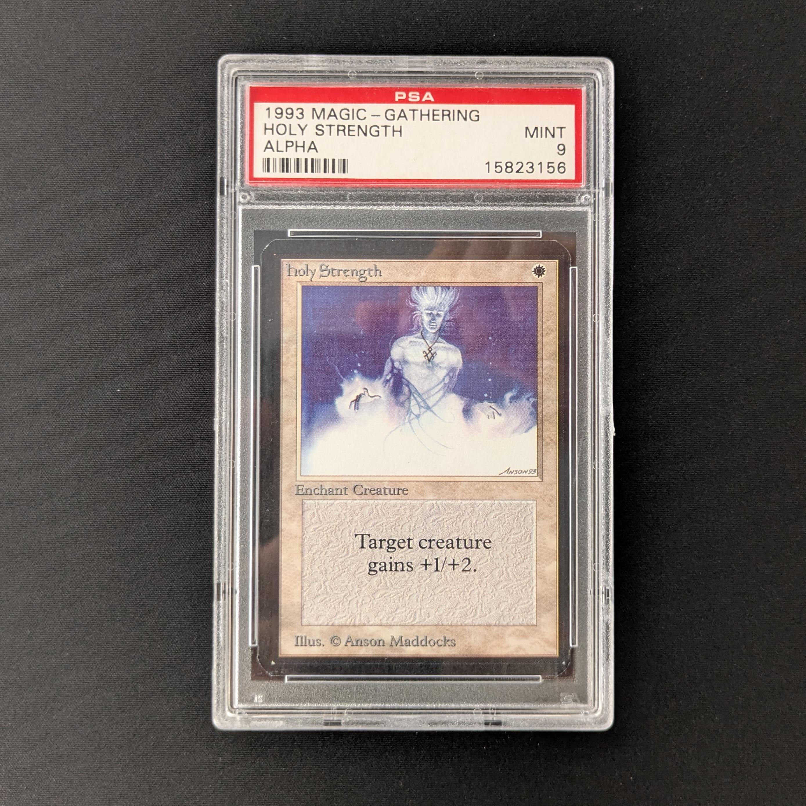 MTG Singles - Holy Strength - Alpha - PSA 9 - 