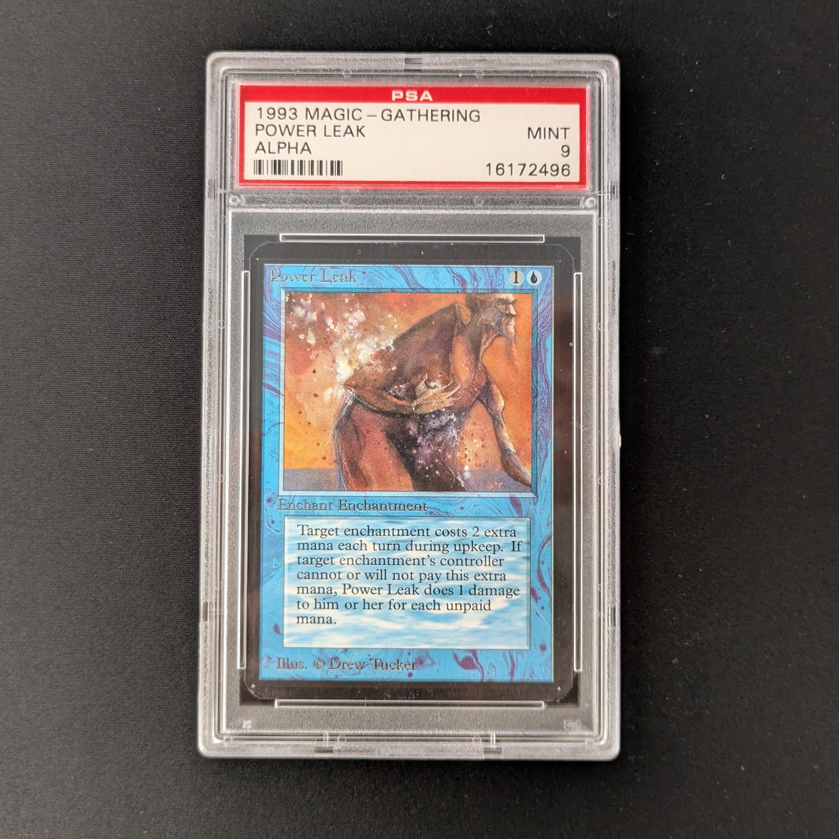 MTG Singles - Power Leak - Alpha - PSA 9 - 