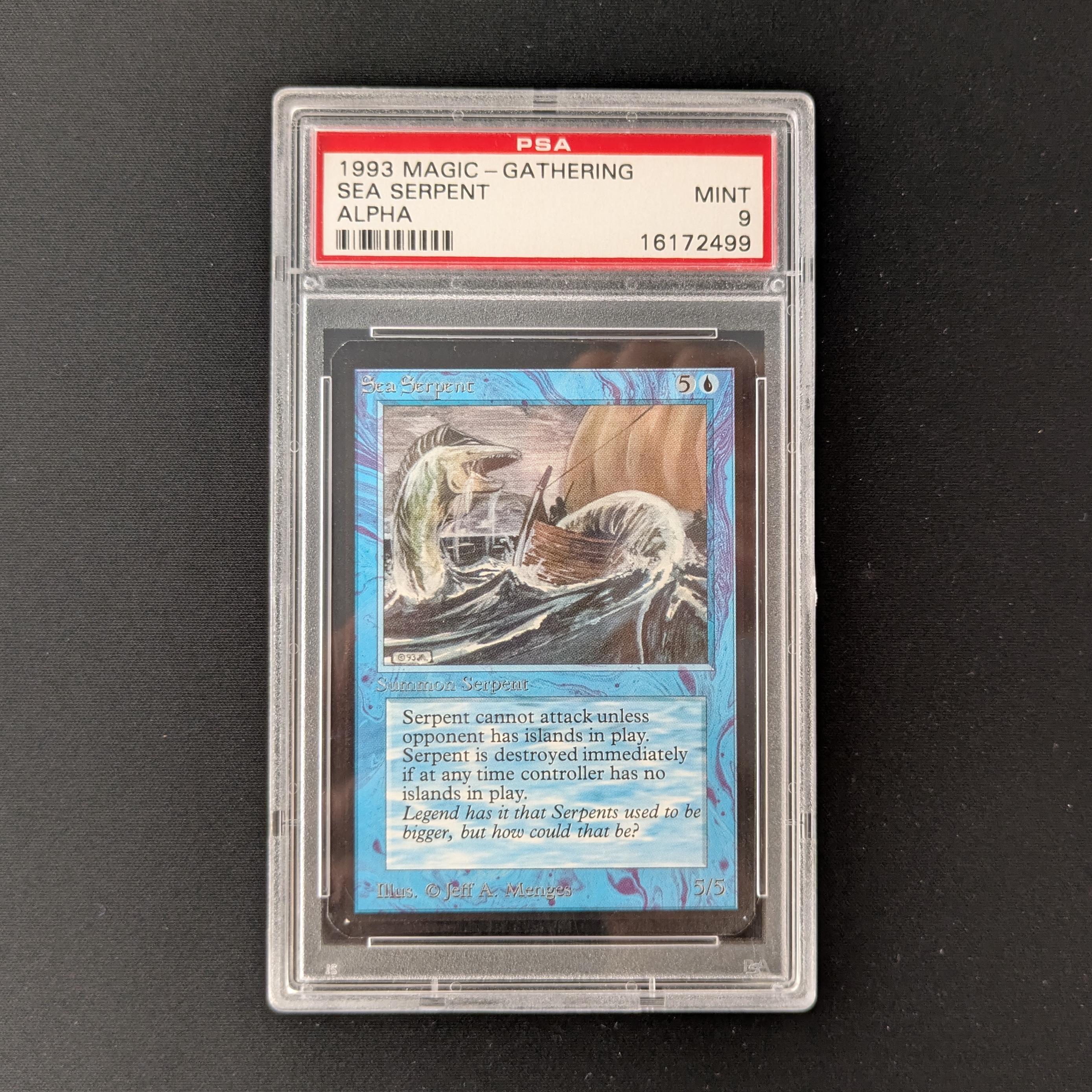 MTG Singles - Sea Serpent - Alpha - PSA 9 - 