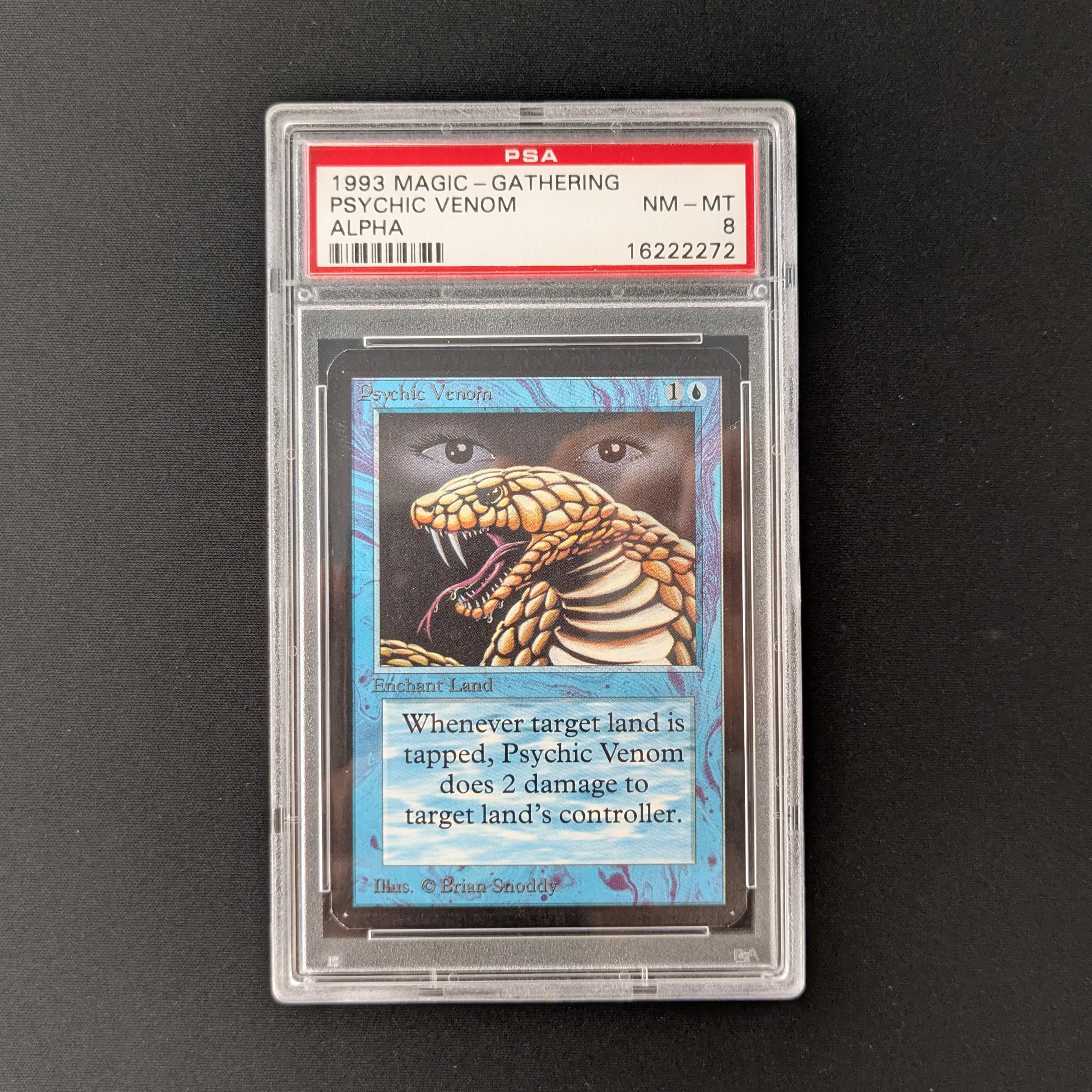MTG Singles - Psychic Venom - Alpha - PSA 8 - 