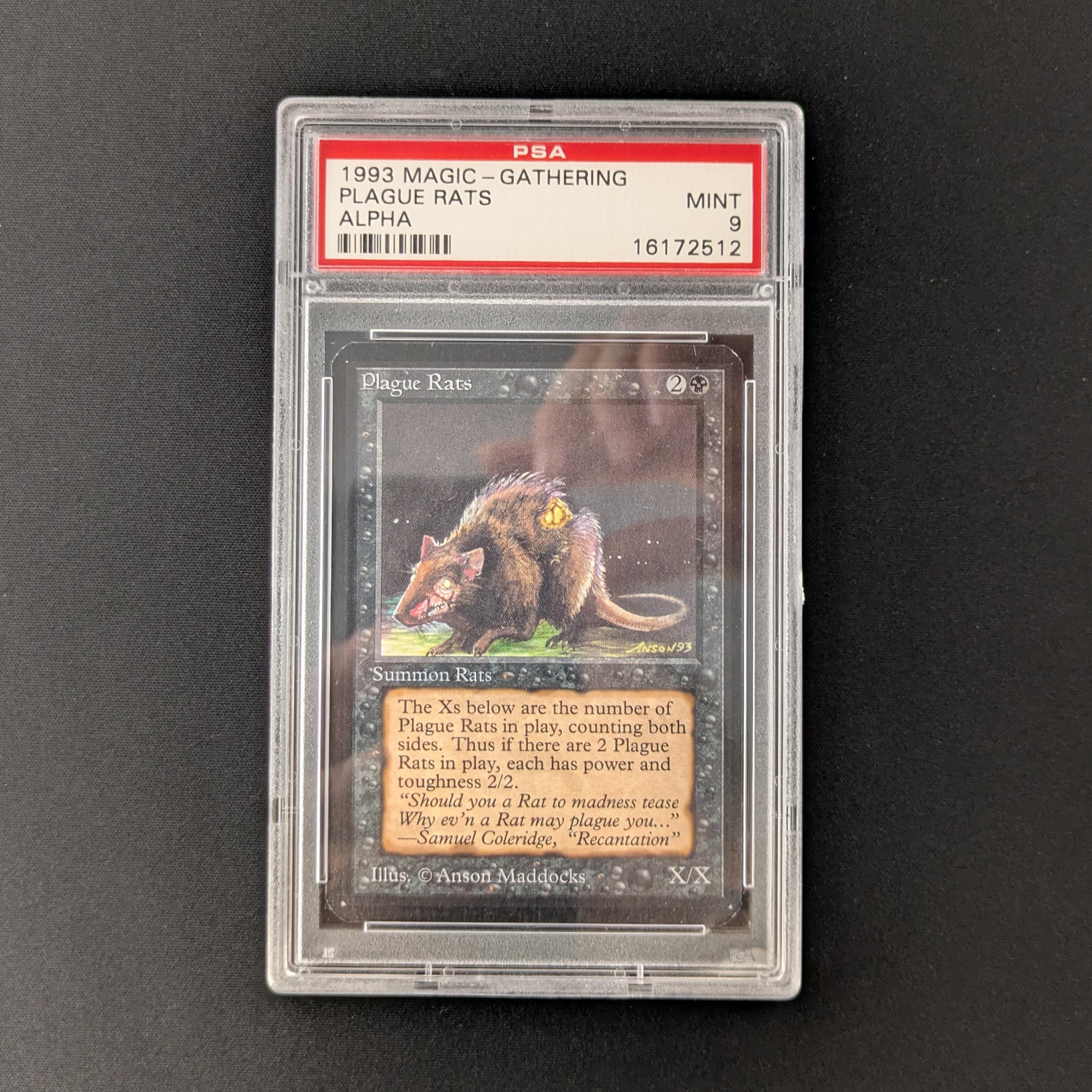 MTG Singles - Plague Rats - Alpha - PSA 9 - 