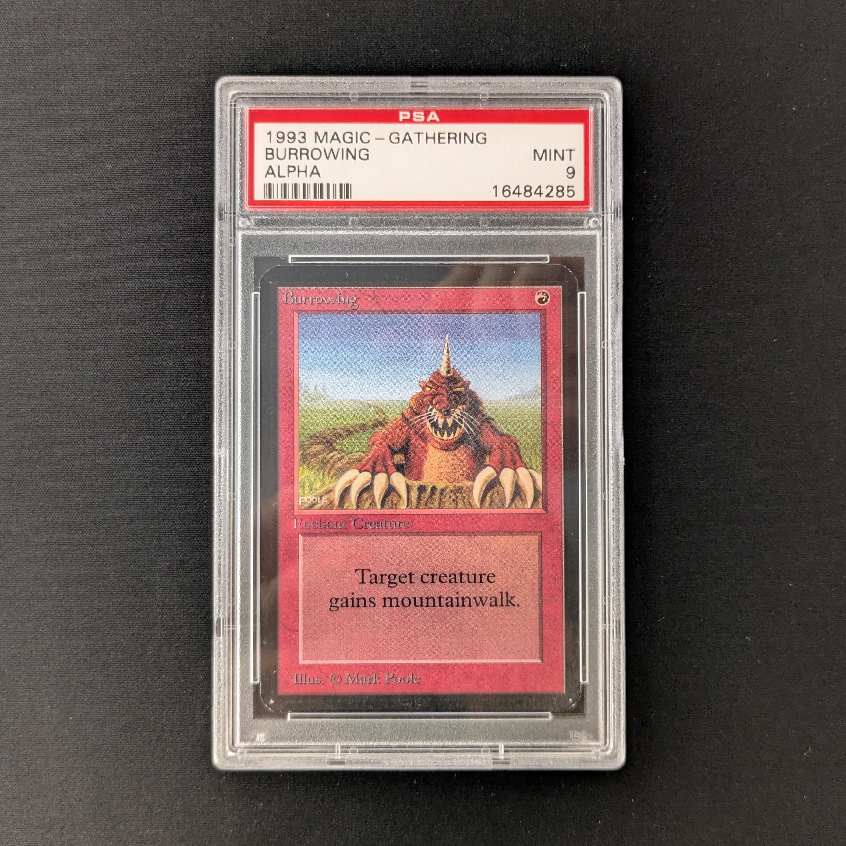 MTG Singles - Burrowing - Alpha - PSA 9 - 