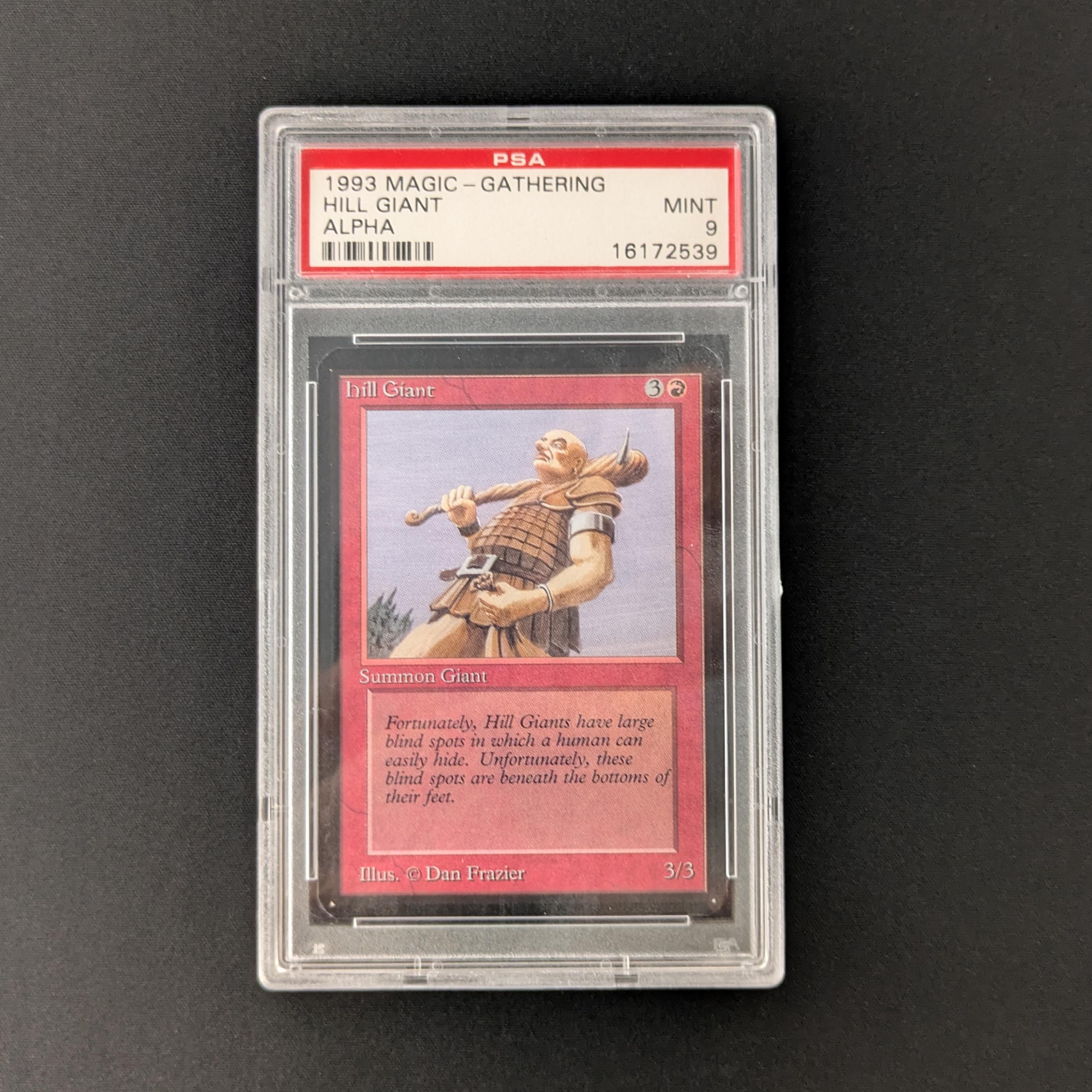 MTG Singles - Hill Giant - Alpha - PSA 9 - 