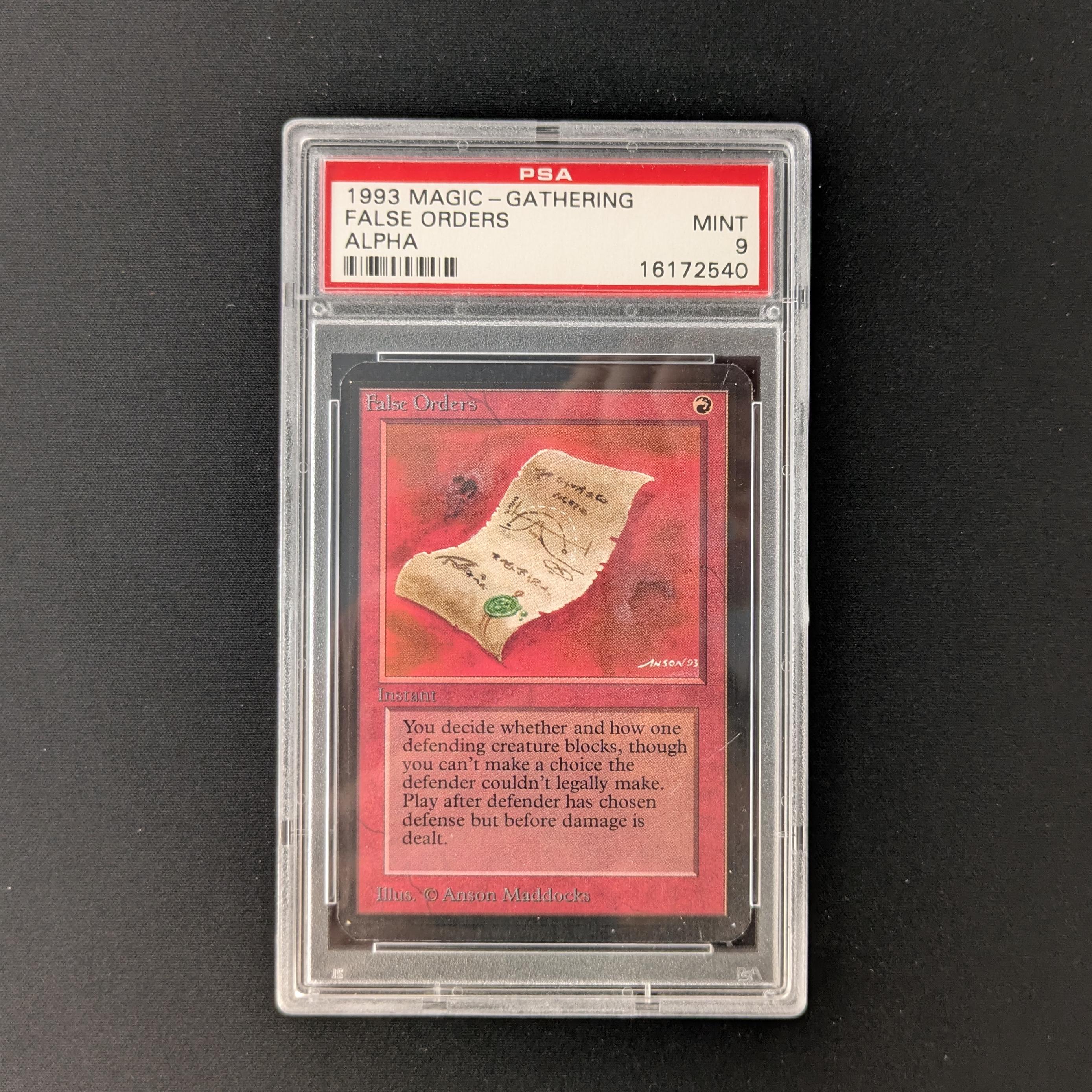 MTG Singles - False Orders - Alpha - PSA 9 - 