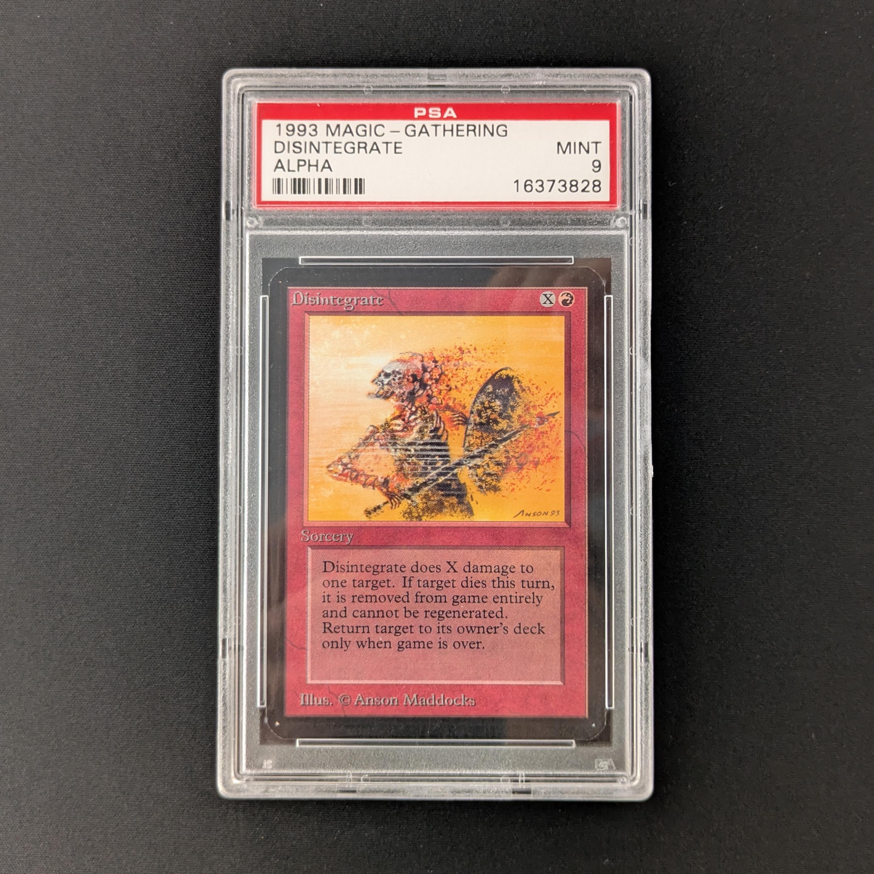 MTG Singles - Disintegrate - Alpha - PSA 9 - 
