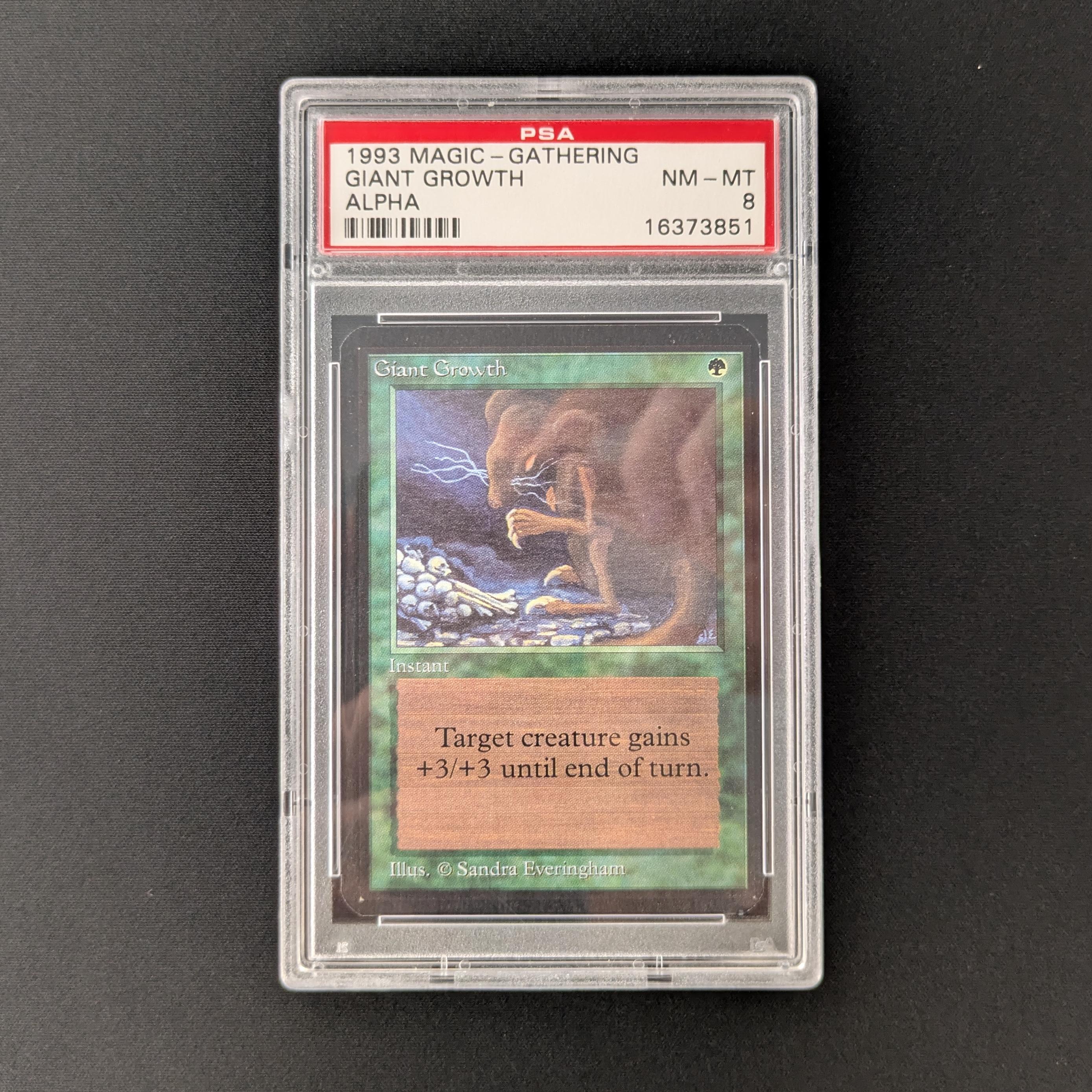 MTG Singles - Giant Growth - Alpha - PSA 8 - 