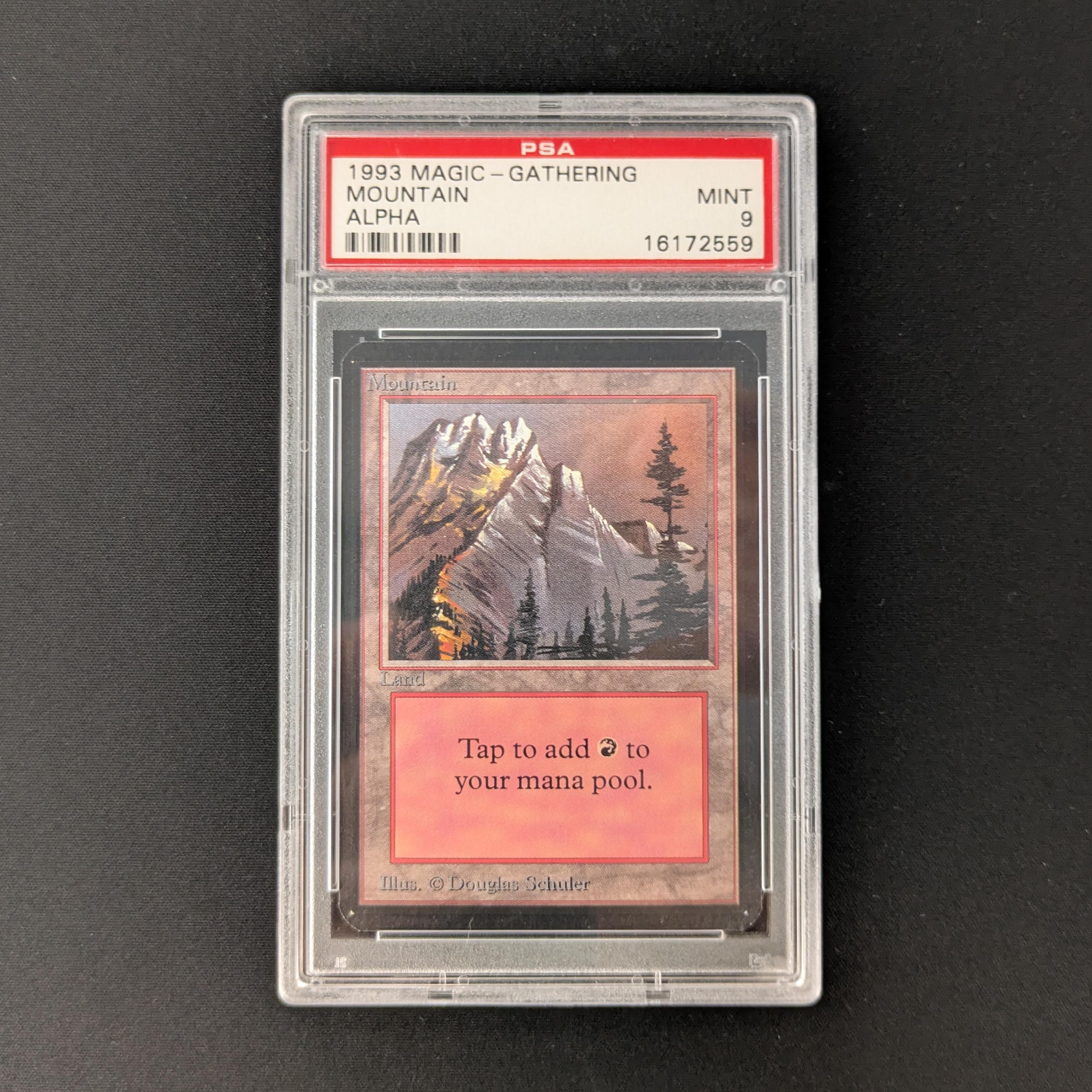 MTG Singles - Mountain (V.1) - Alpha - PSA 9 - 
