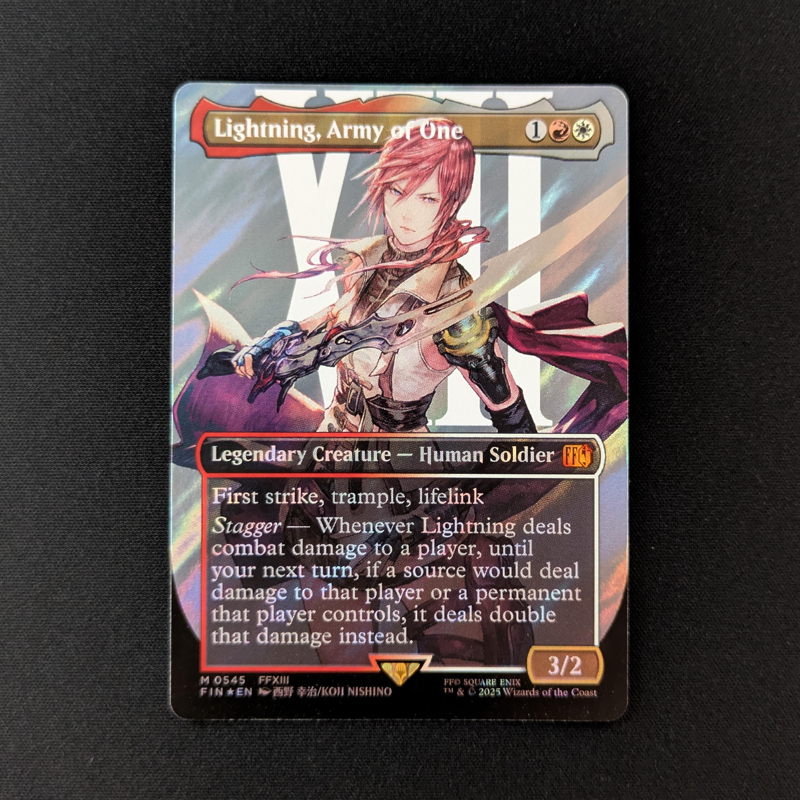 MTG Singles - [FOIL] Lightning, Army of One (Surge Foil) - Magic the Gathering: Final Fantasy - Extras - NM - 