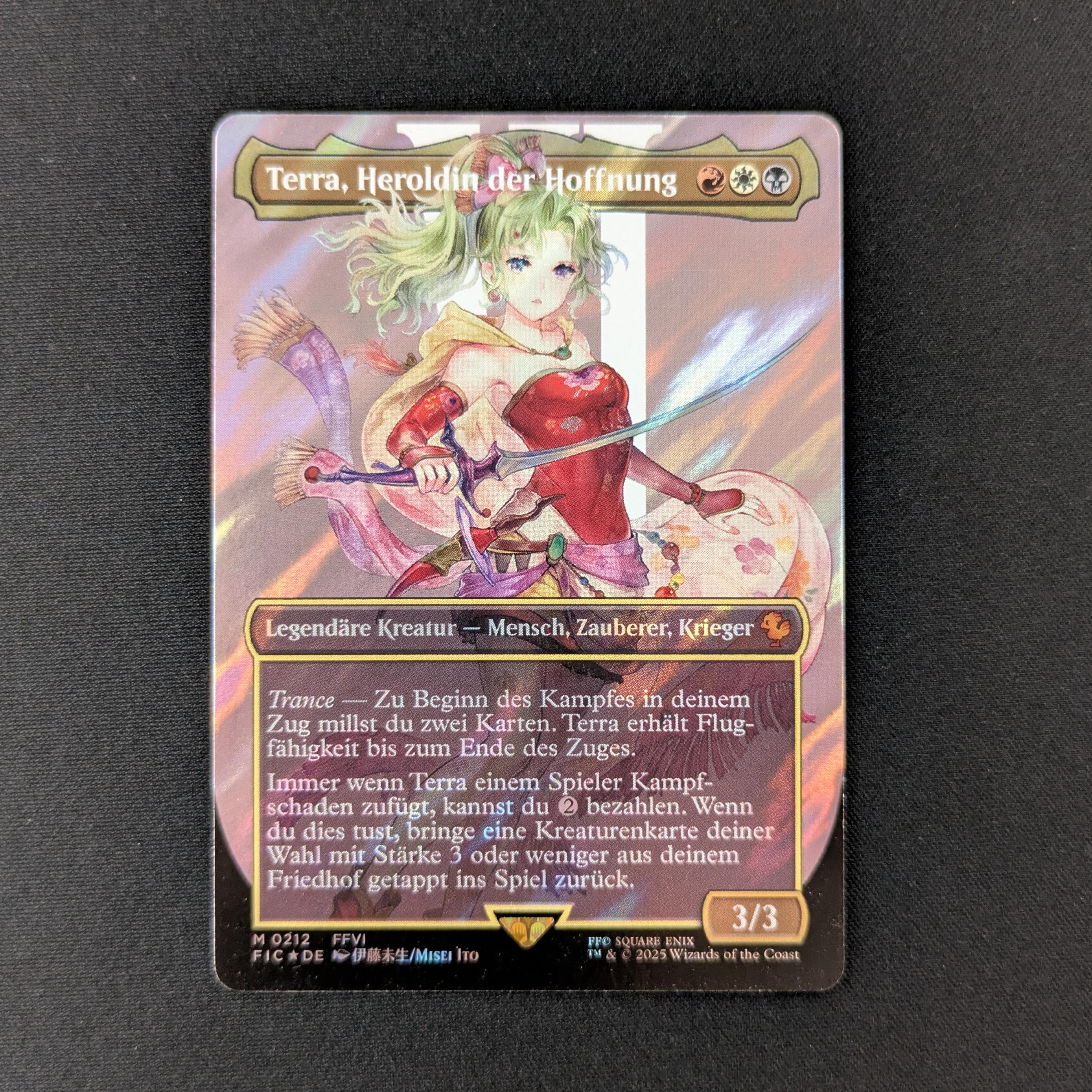 MTG Singles - [FOIL] Terra, Herald of Hope (Surge Foil) - Commander: Magic: The Gathering - FINAL FANTASY: Extras - NM - 