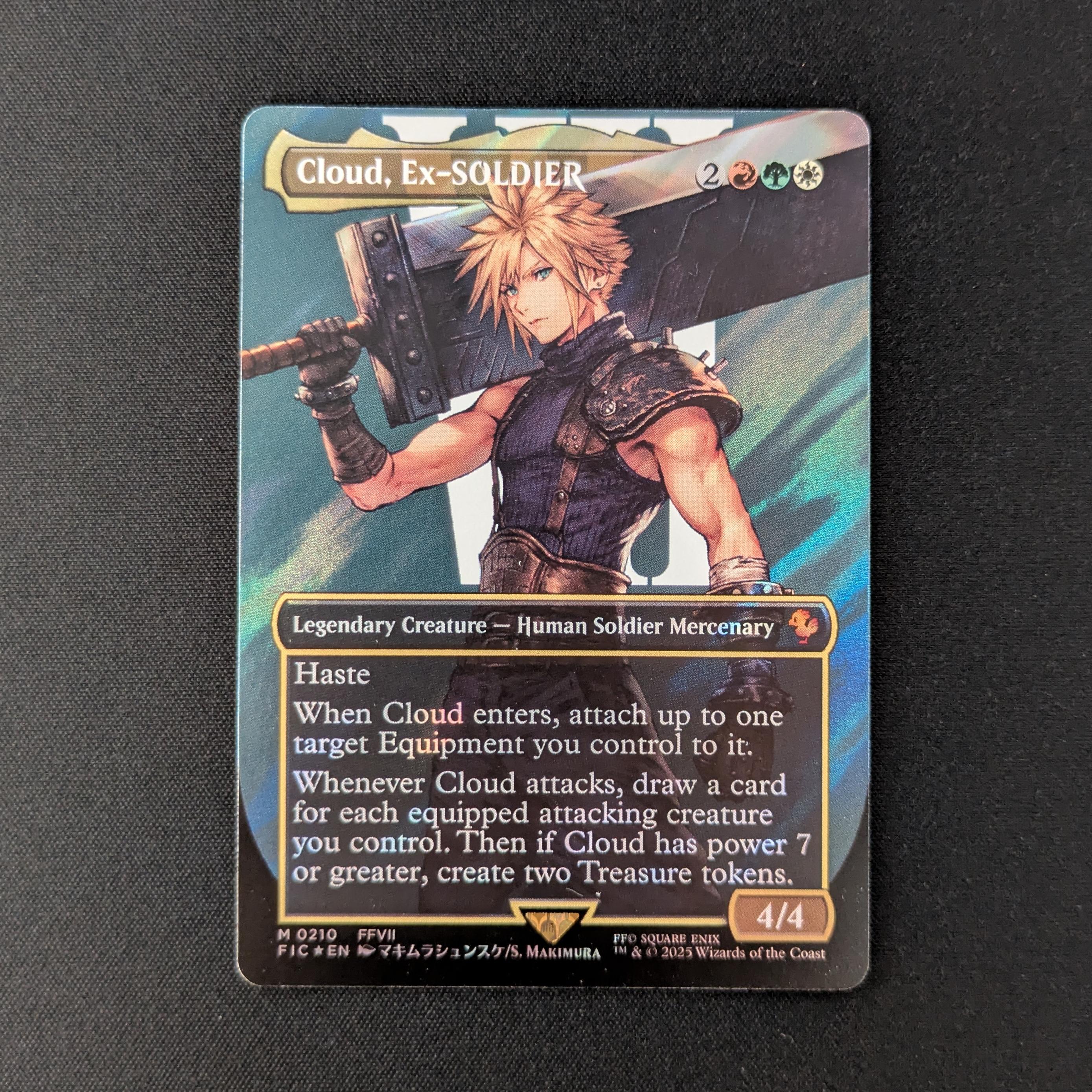 [FOIL] Cloud, Ex-SOLDIER (Surge Foil) - Commander: Magic: The Gathering - FINAL FANTASY: Extras - NM