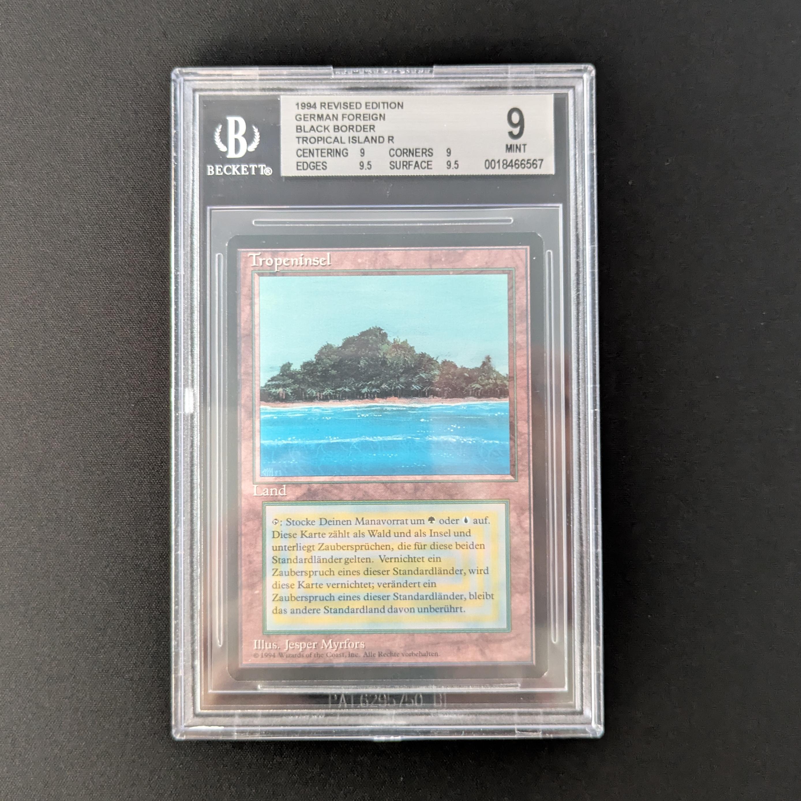 MTG Singles - Tropical Island - Foreign Black Bordered - German - BGS 9 - 27566