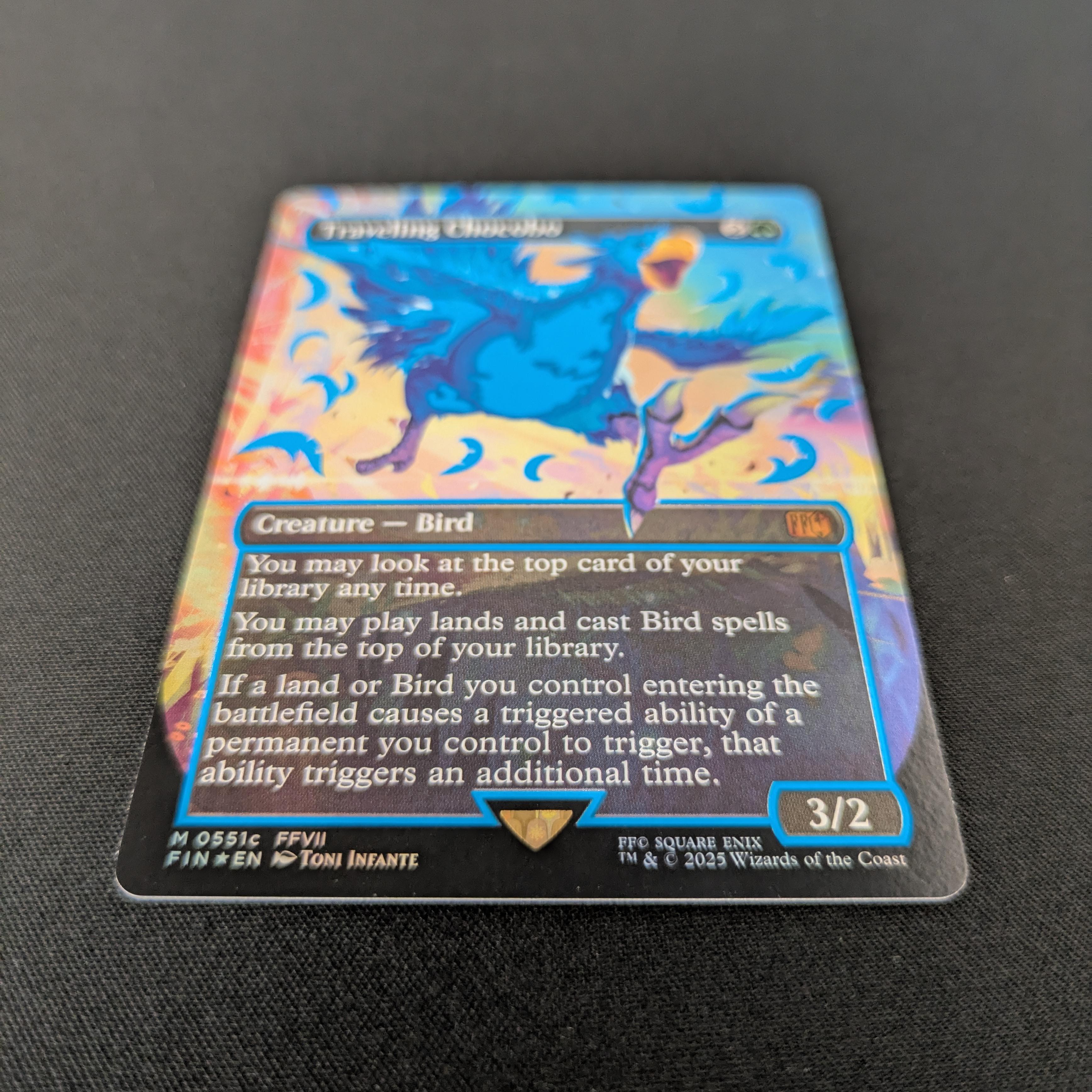 MTG Singles - [FOIL] Traveling Chocobo (Neon Ink Blue) - Magic: The Gathering - FINAL FANTASY: Extras - NM - 