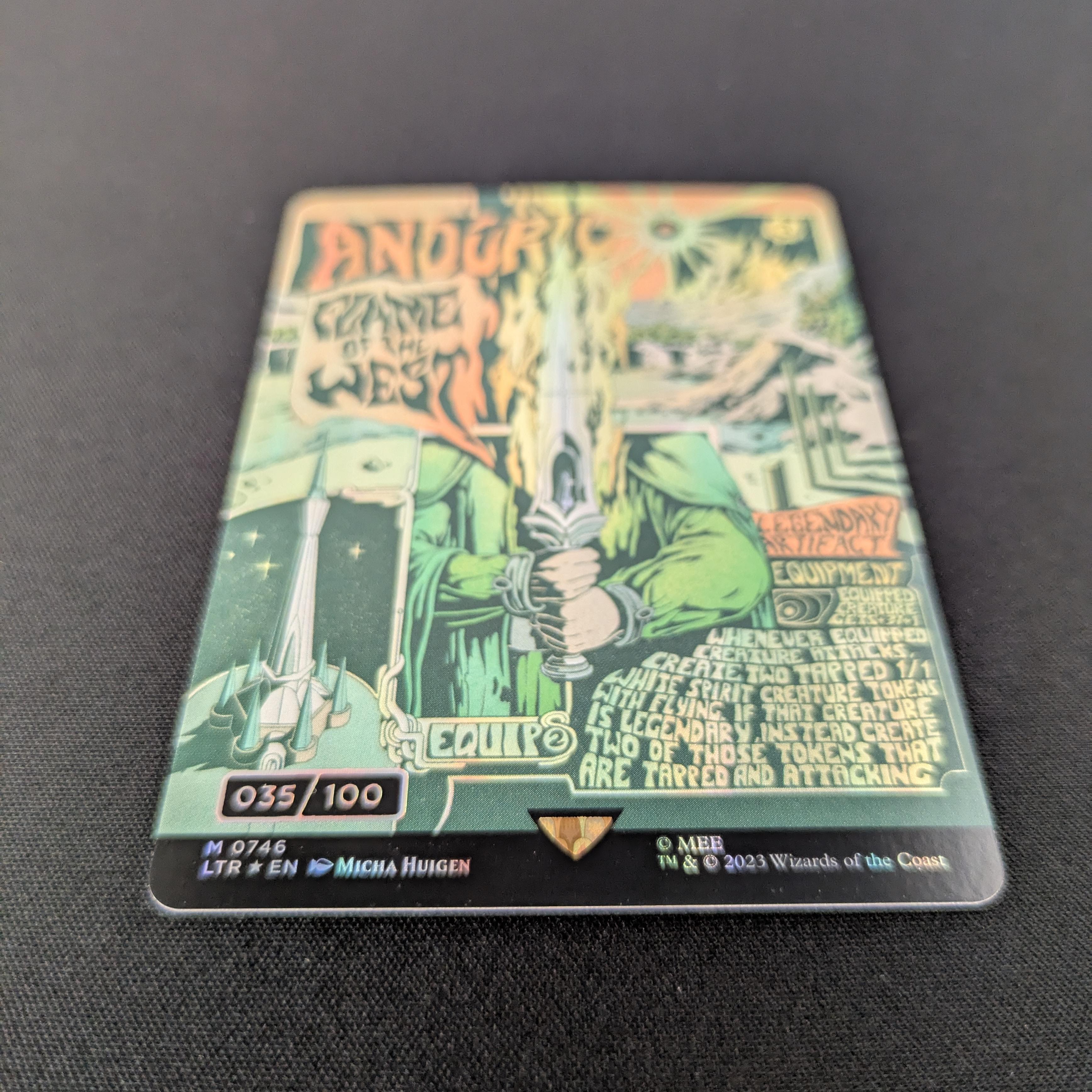 MTG Singles - [FOIL] Anduril, Flame of the West - The Lord of the Rings: Tales of Middle-earth Holiday Release - NM, 035/100 - 