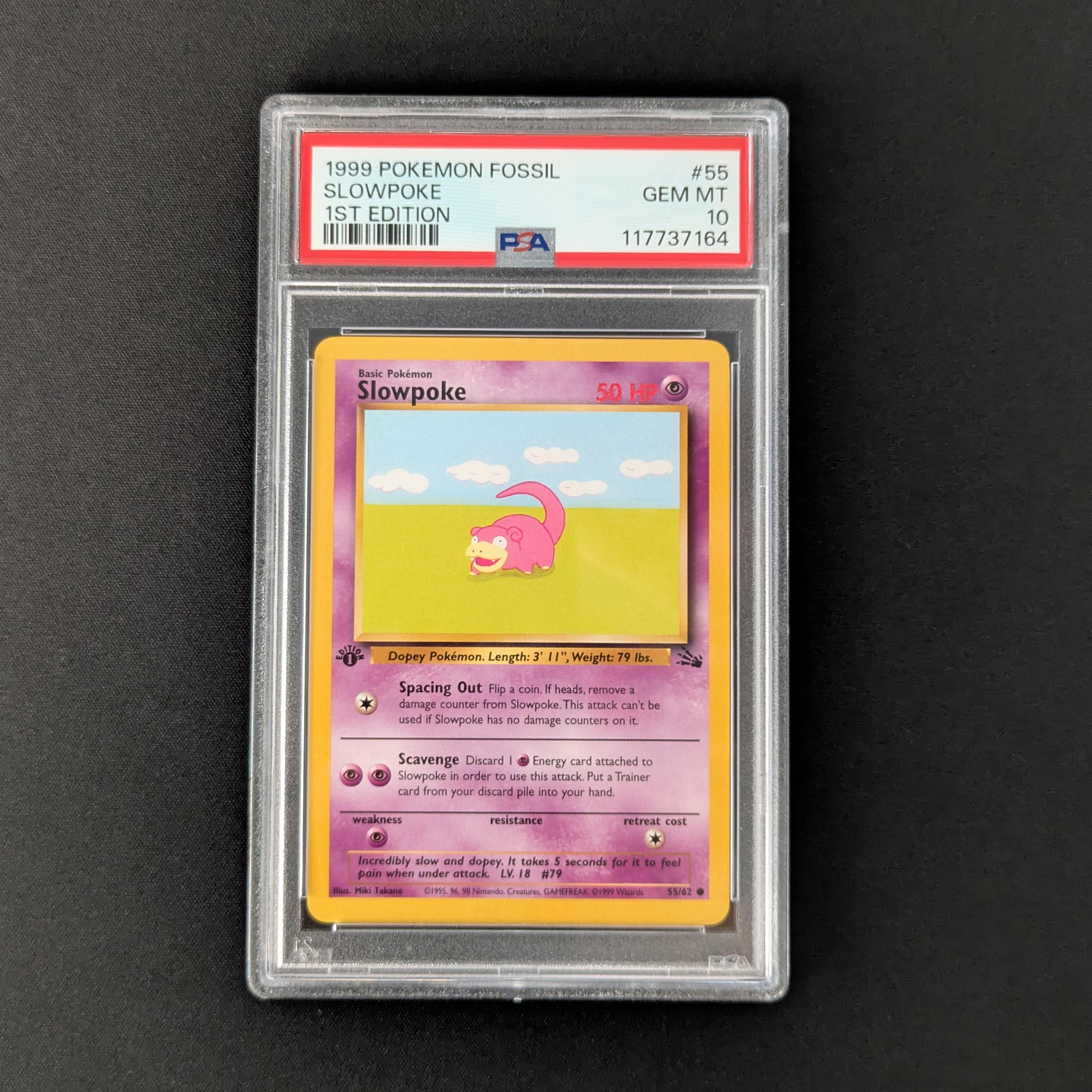 PTCG Singles - Slowpoke (FO 55) - Fossil - English - PSA 10 - 27658
