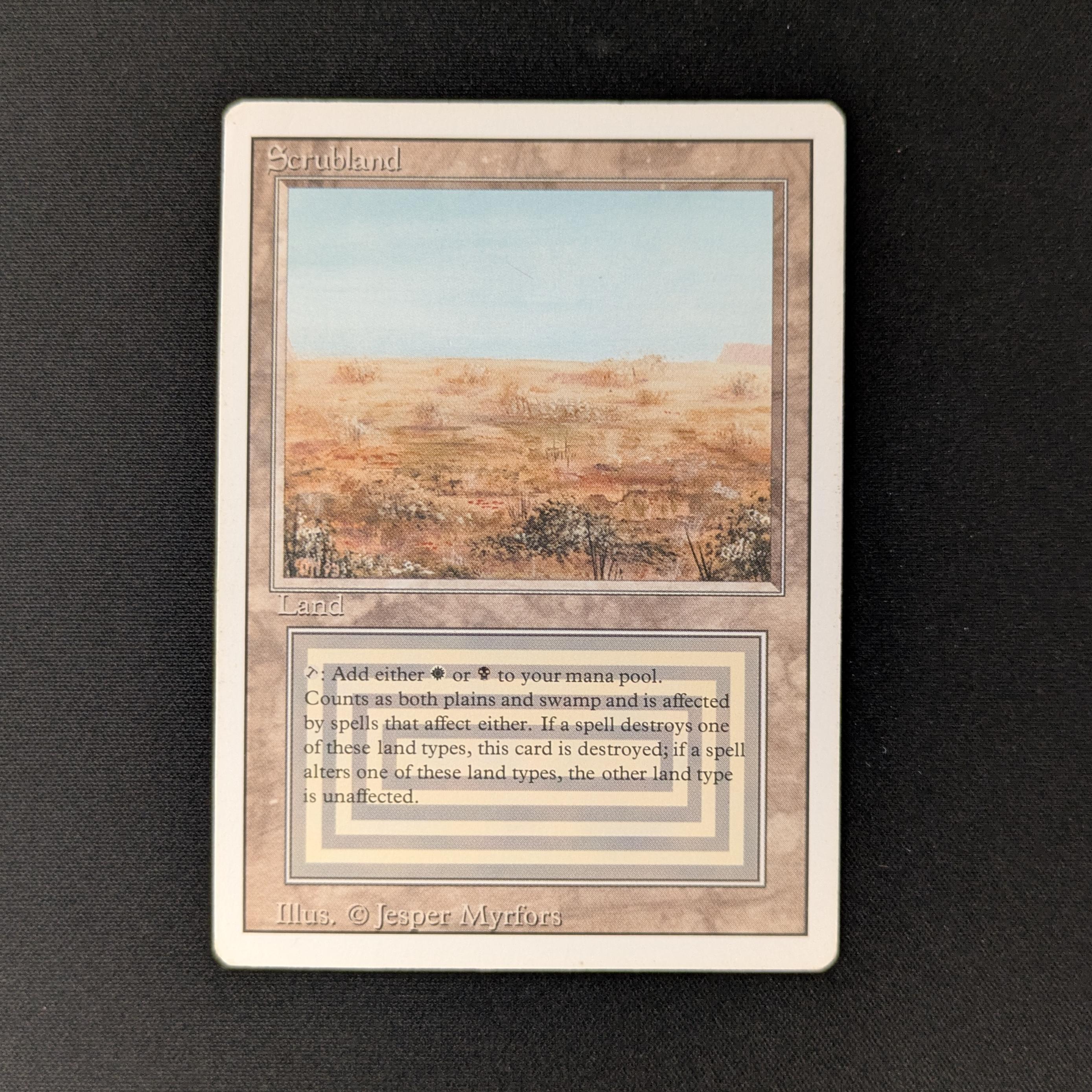 MTG Singles - Scrubland - Revised - LP - 27681
