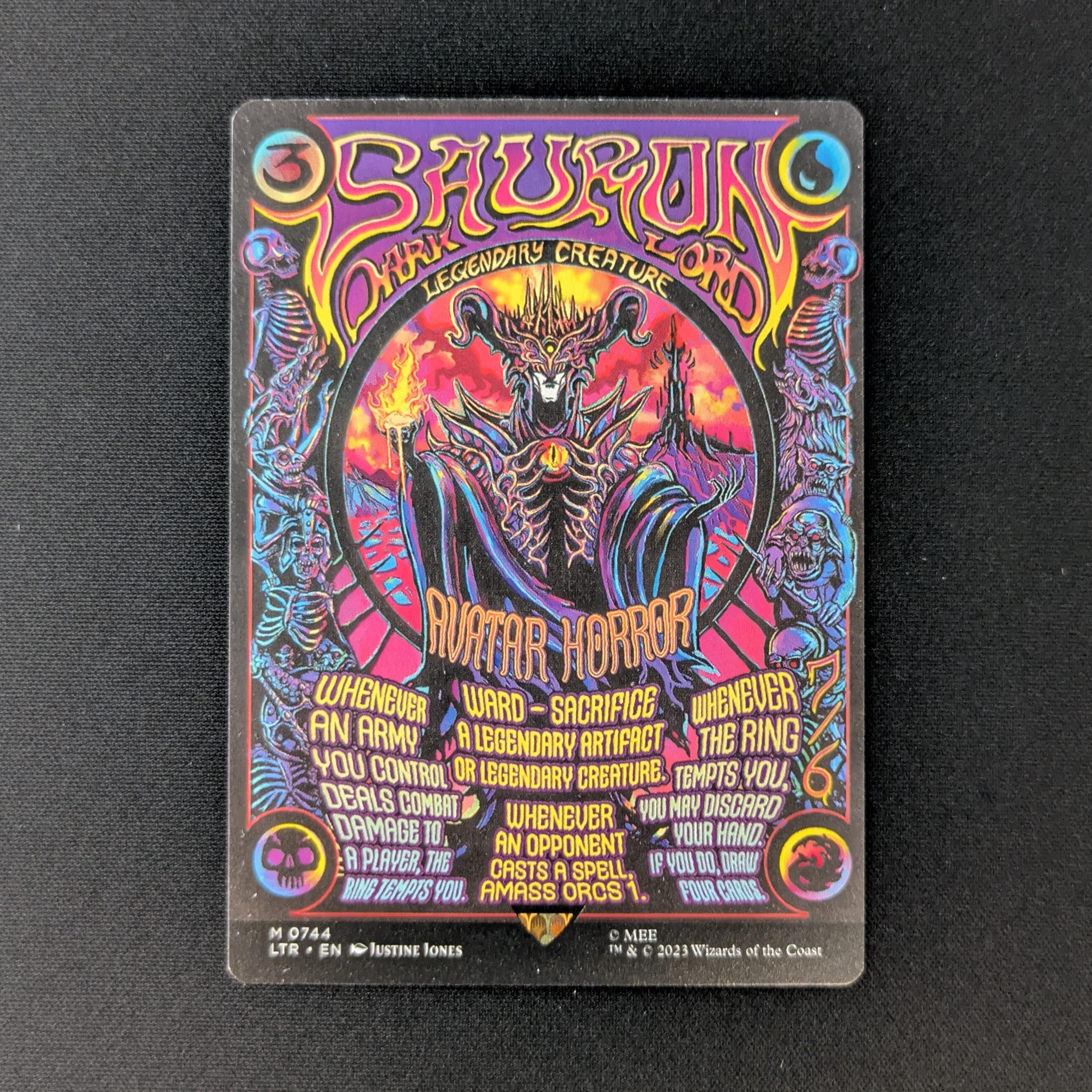 MTG Singles - Sauron, the Dark Lord (Borderless Poster) - The Lord of the Rings: Tales of Middle-earth Holiday Release - NM - 