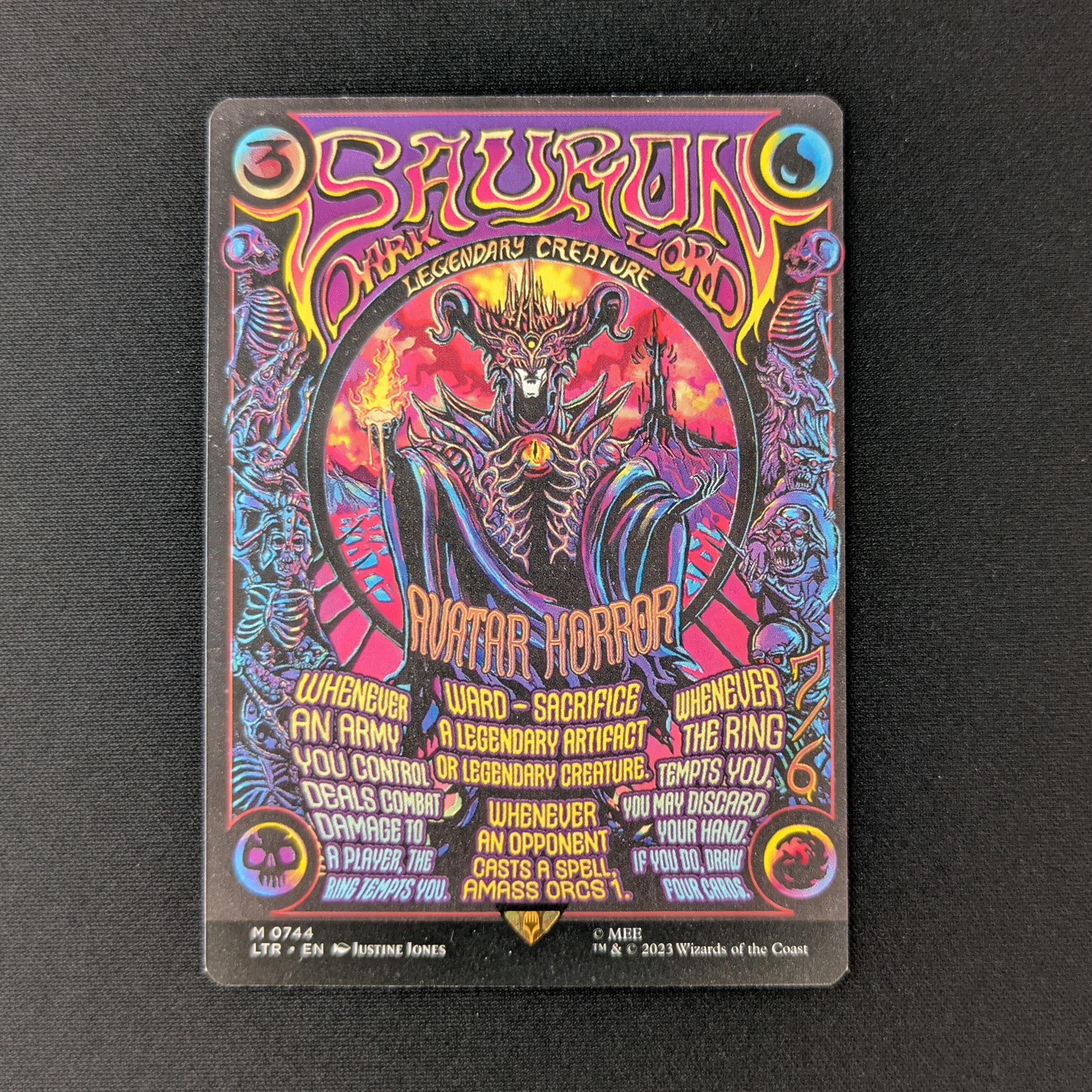 MTG Singles - Sauron, the Dark Lord (Borderless Poster) - The Lord of the Rings: Tales of Middle-earth Holiday Release - NM - 