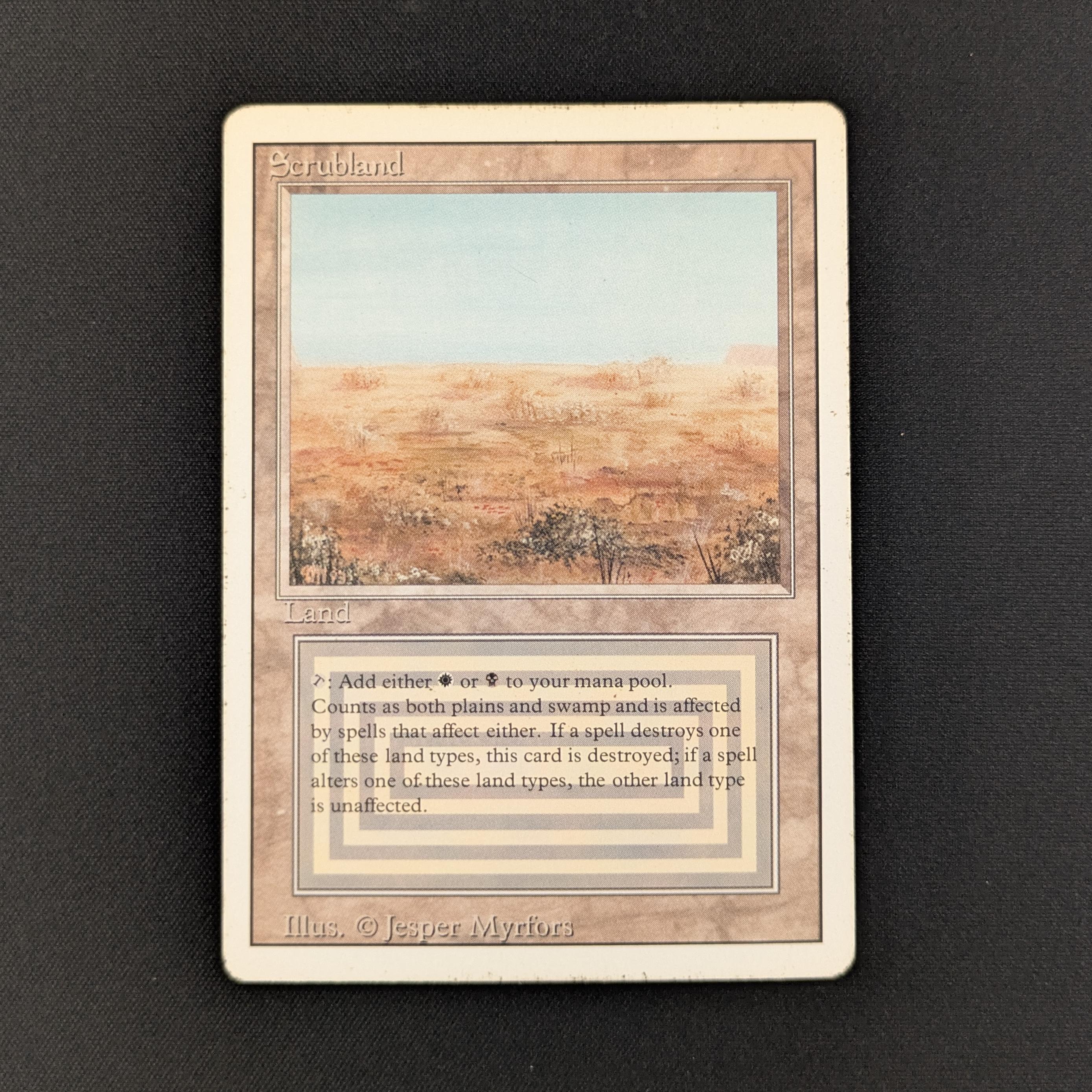 MTG Singles - Scrubland - Revised - LP - 27829
