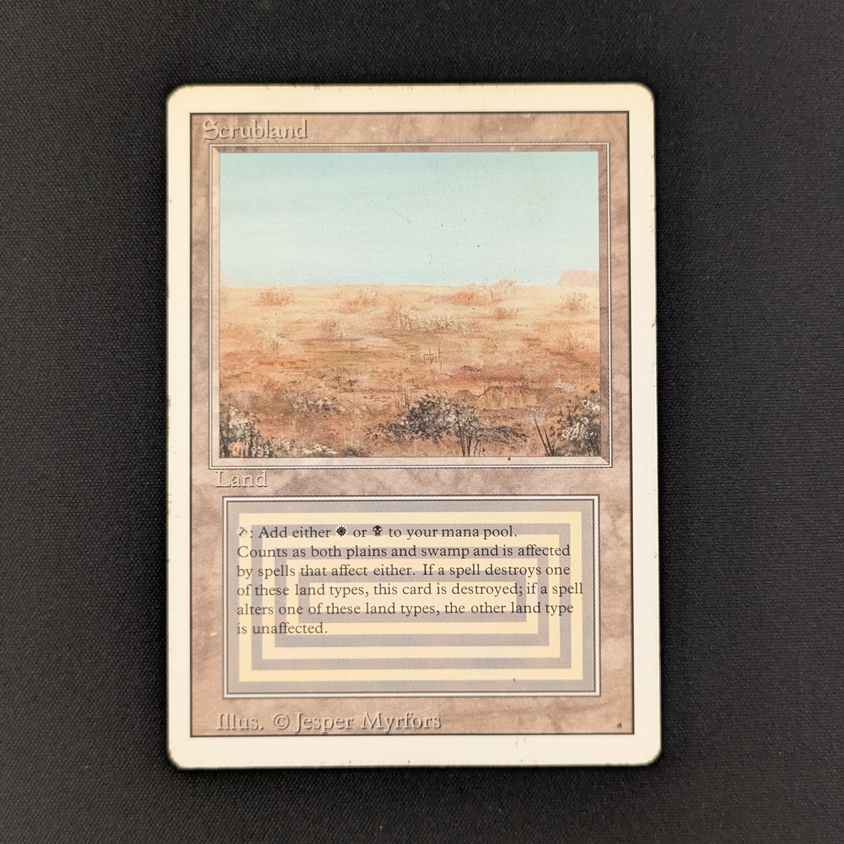 MTG Singles - Scrubland - Revised - LP - 27830