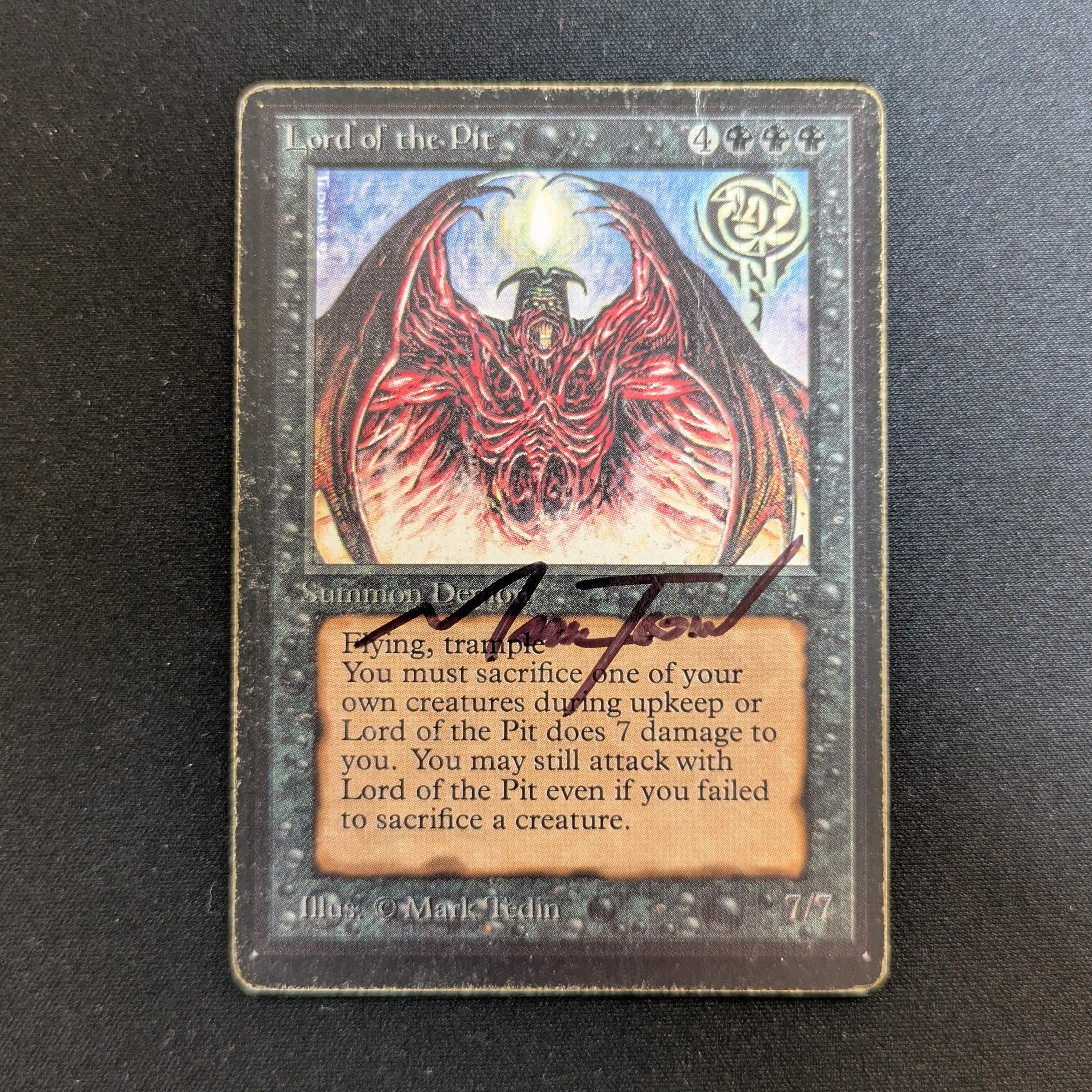 MTG Singles - Lord of the Pit - Beta - PO - SIGNED - 28223