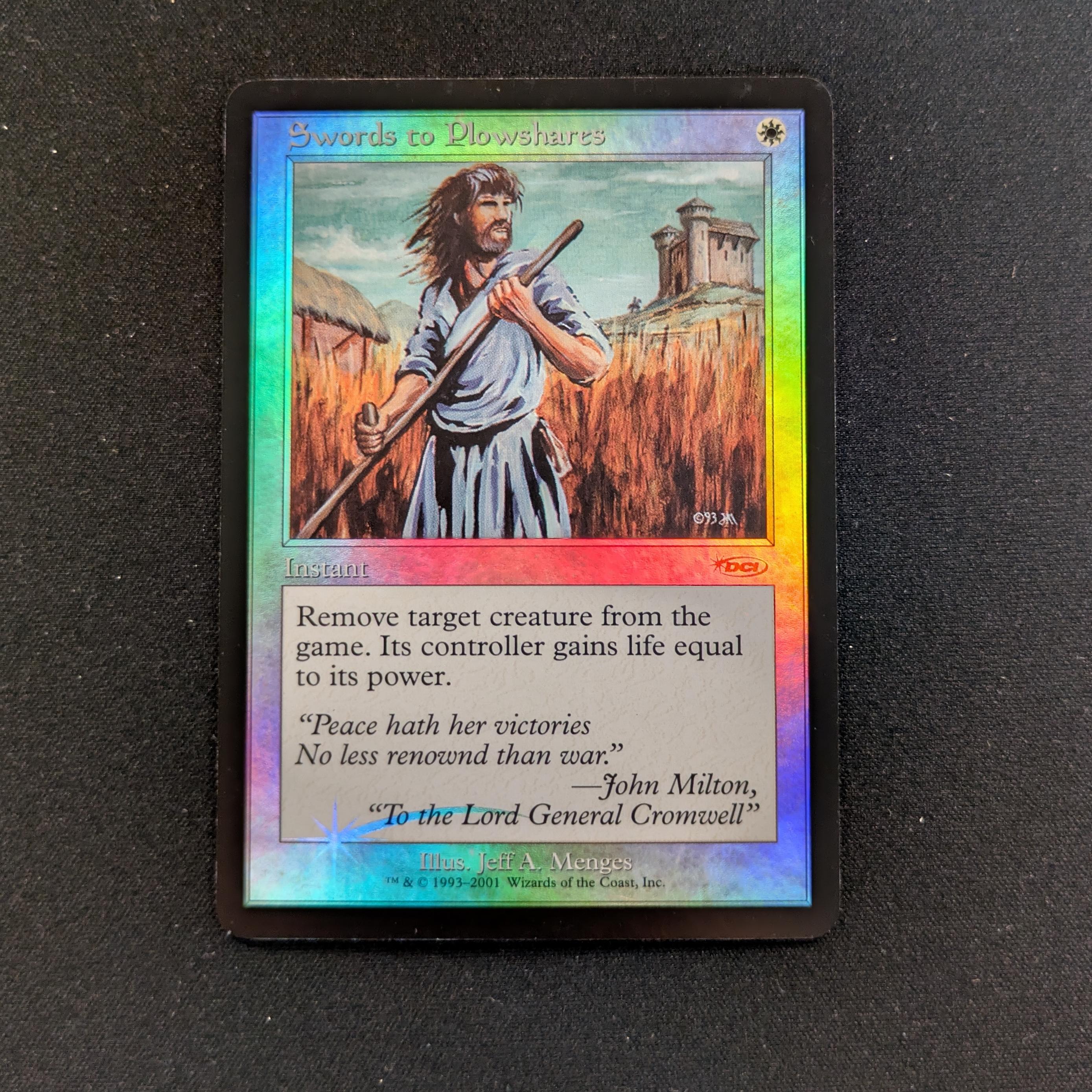 MTG Singles - [FOIL] Swords to Plowshares - Friday Night Magic Promos - EX - 