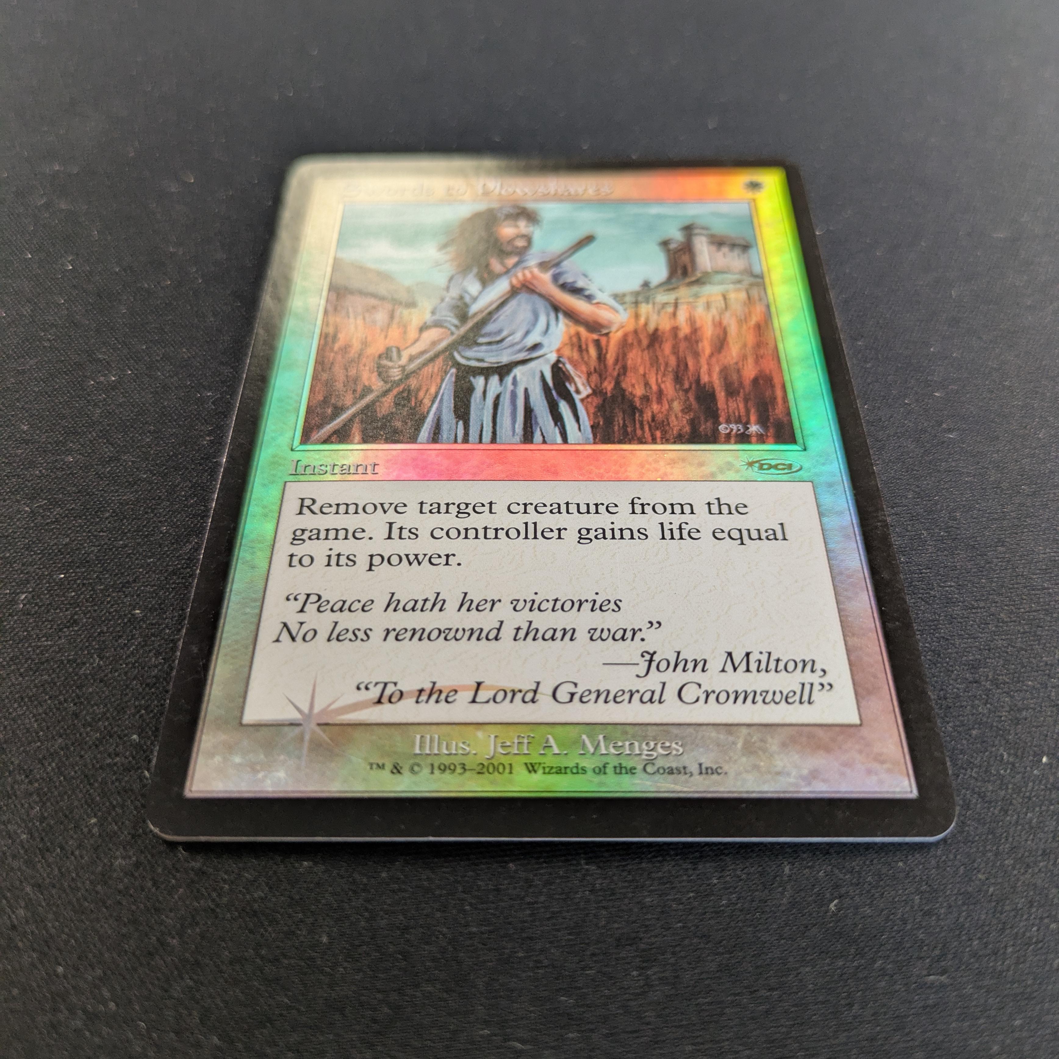 MTG Singles - [FOIL] Swords to Plowshares - Friday Night Magic Promos - EX - 