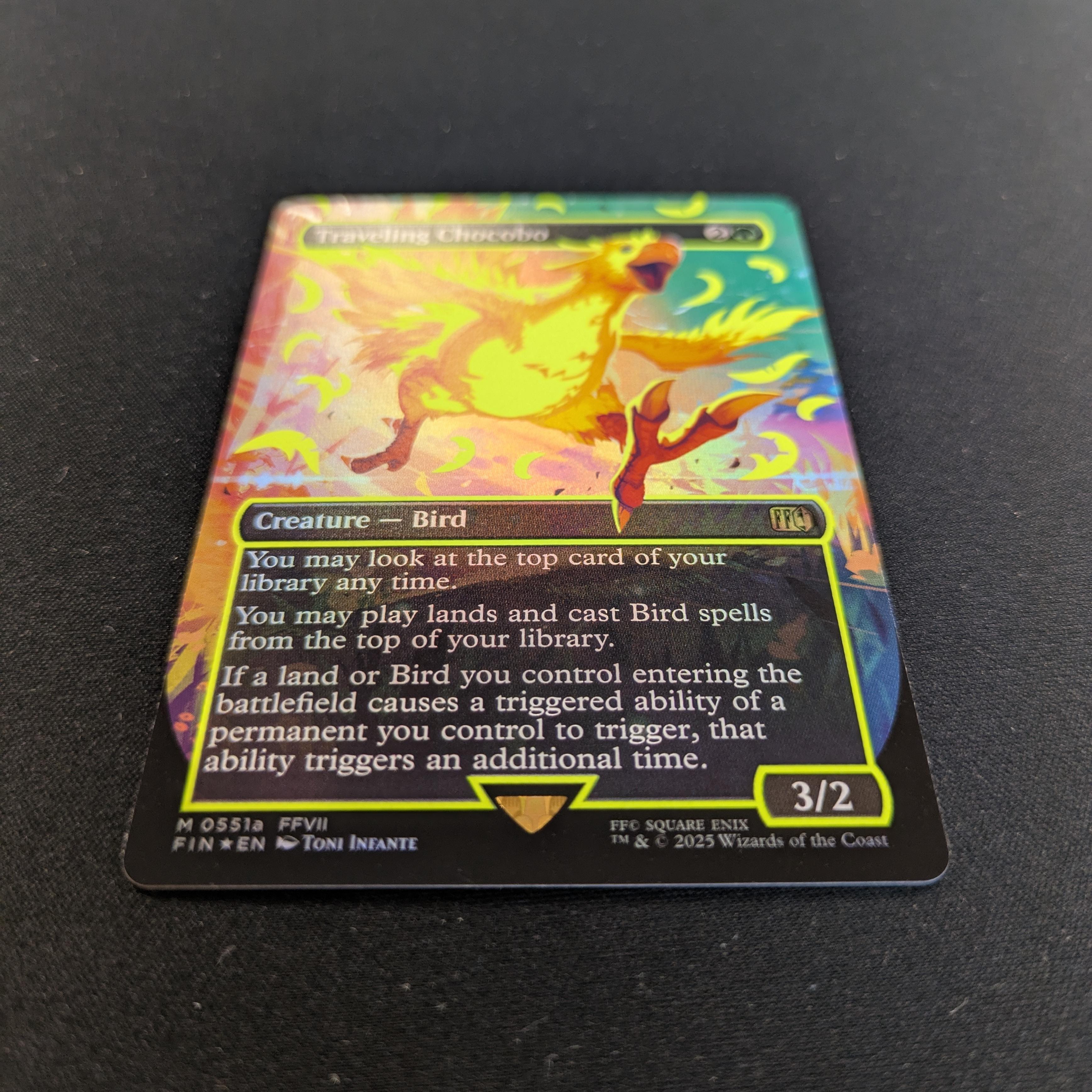 MTG Singles - [FOIL] Traveling Chocobo (Neon Ink Yellow) - Magic: The Gathering - FINAL FANTASY: Extras - NM - 
