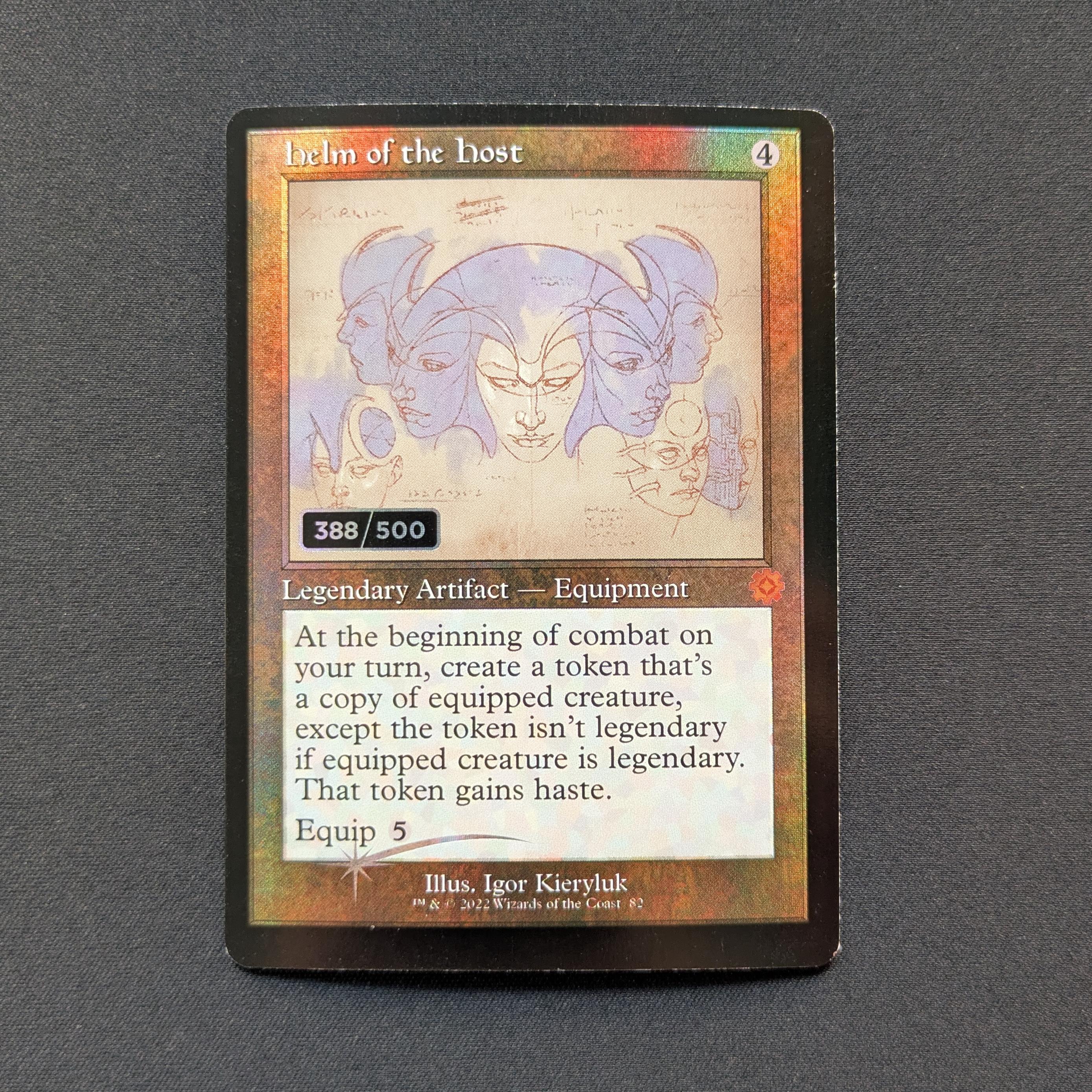 [FOIL] Helm of the Host (Serialized) - Retro Frame Artifacts - NM, ROLLER LINES, 388/500