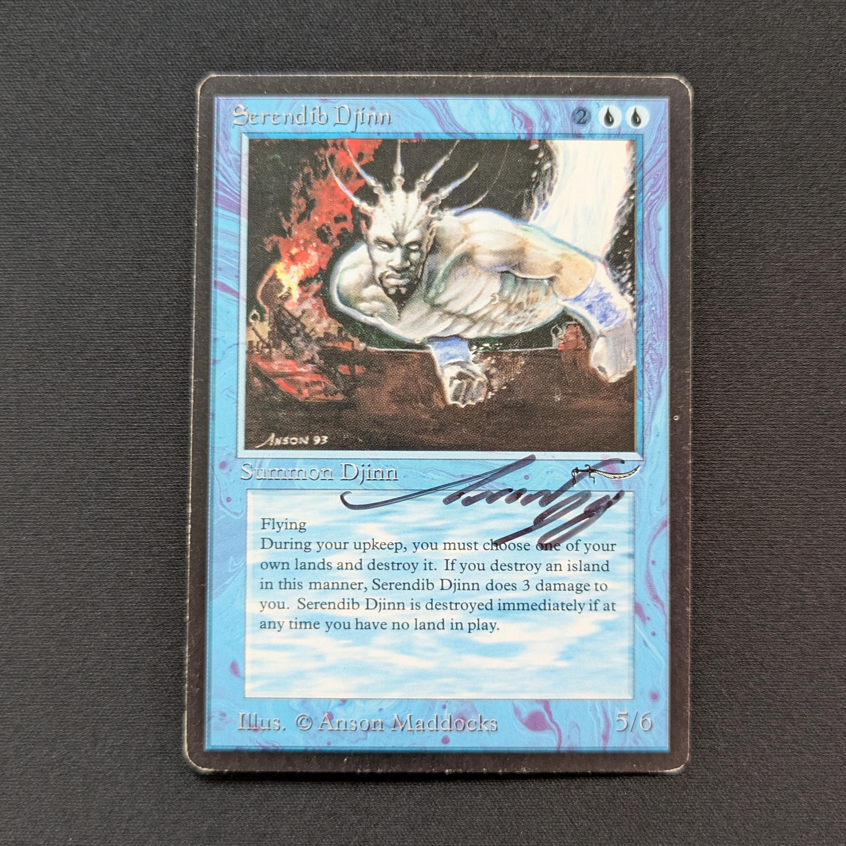 MTG Singles - Serendib Djinn - Arabian Nights - LP - SIGNED - 28466