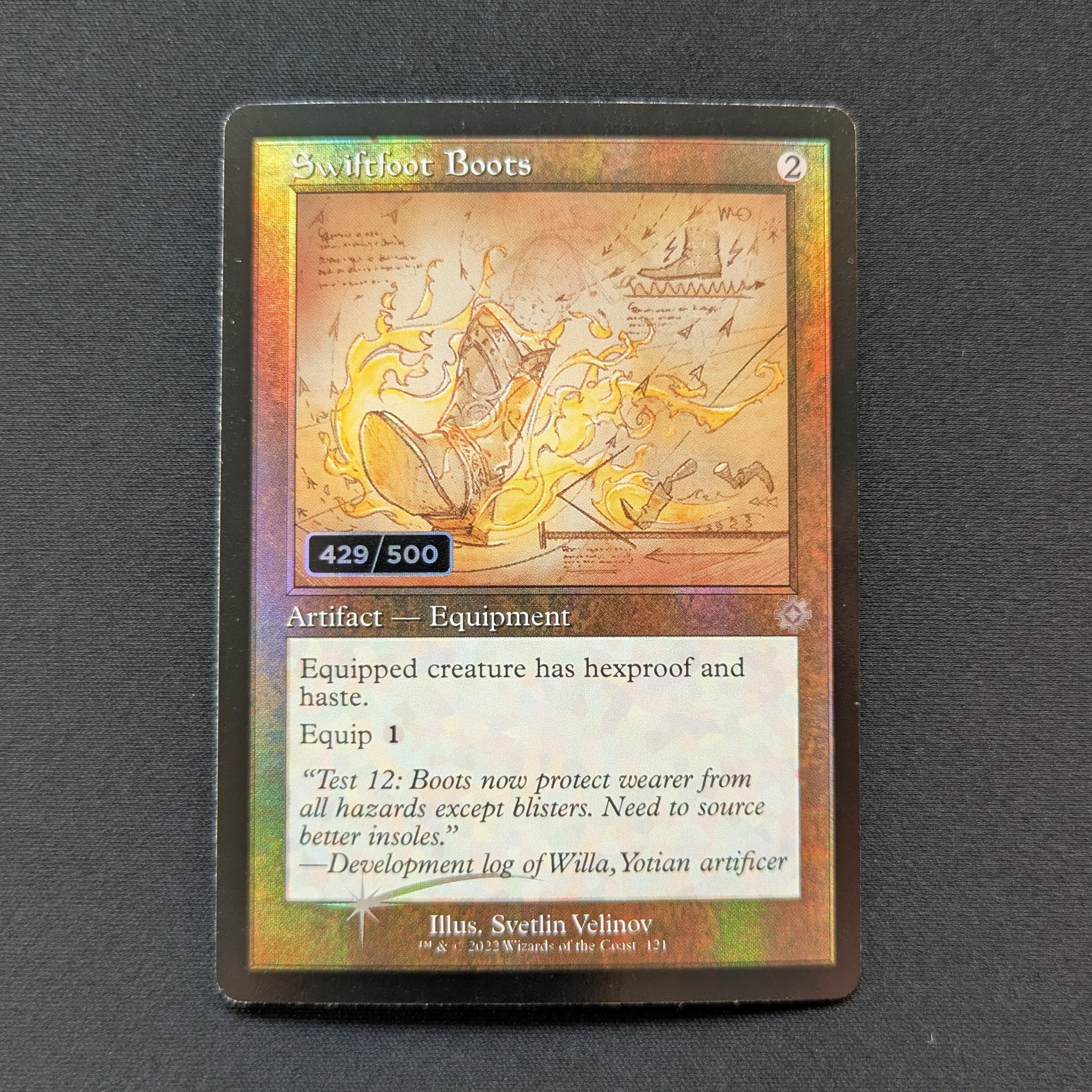 [FOIL] Swiftfoot Boots (Serialized) - Retro Frame Artifacts - NM, 429/500