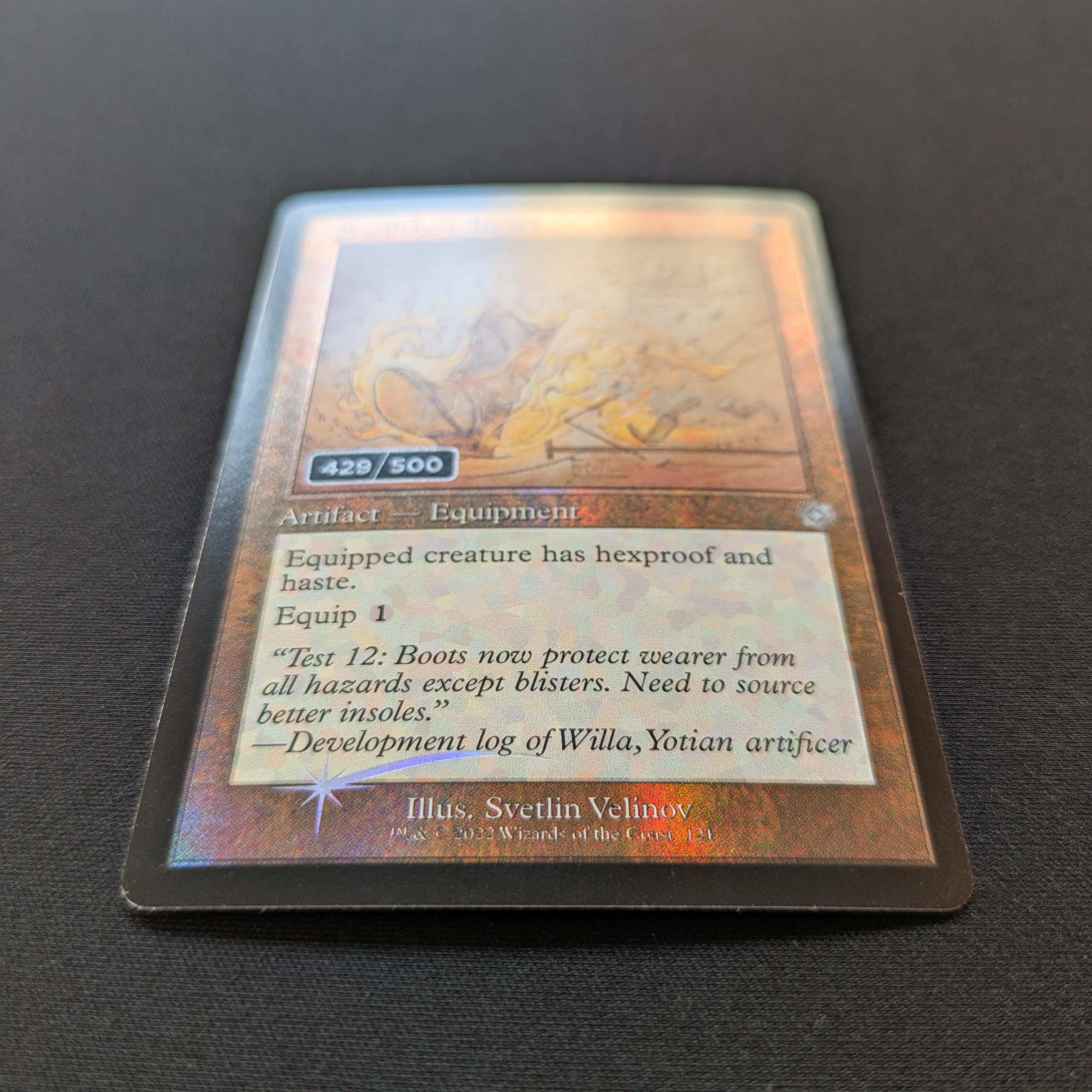 [FOIL] Swiftfoot Boots (Serialized) - Retro Frame Artifacts - NM, 429/500