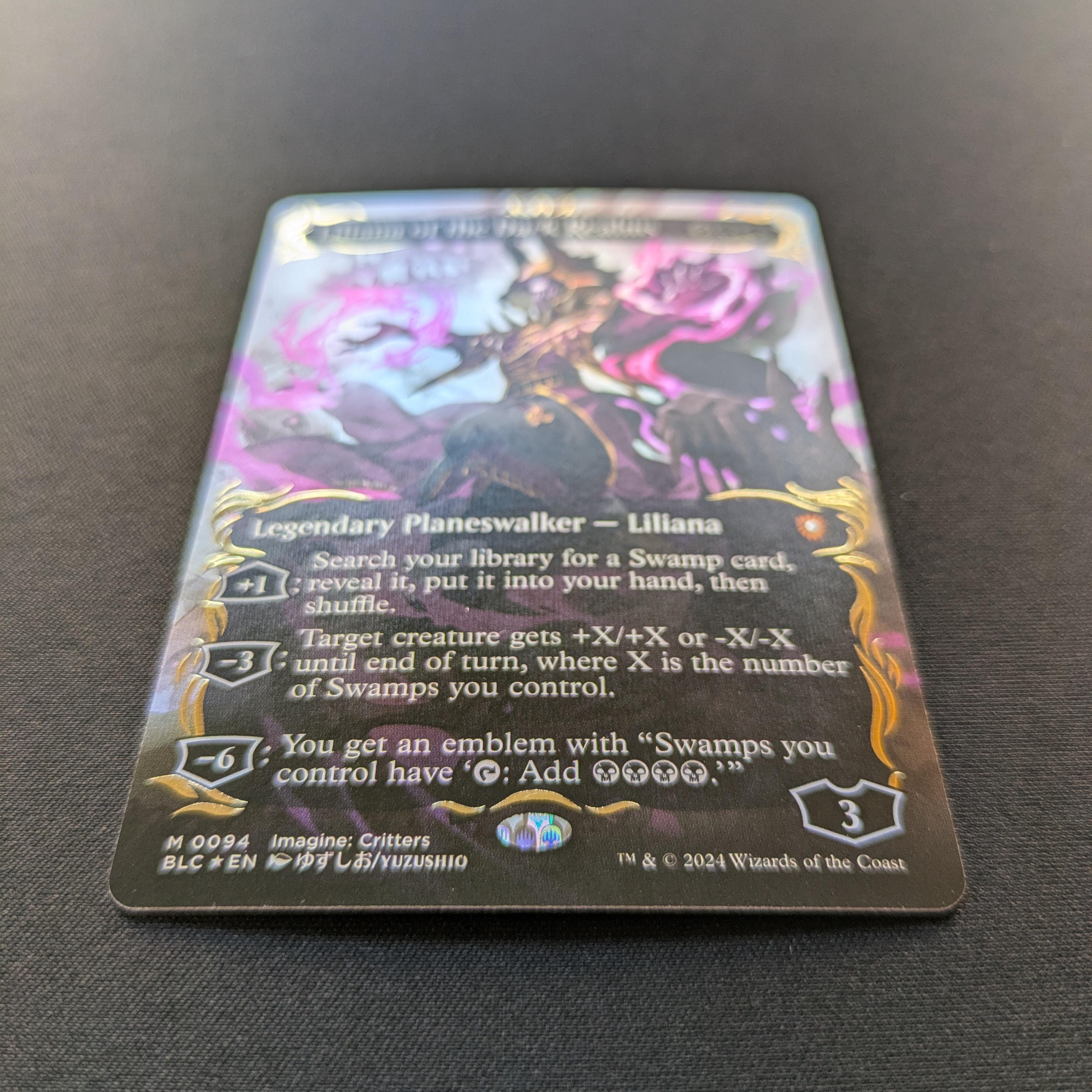 MTG Singles - [FOIL] Liliana of the Dark Realms (Raised Foil) - Commander: Bloomburrow: Extras - NM - 