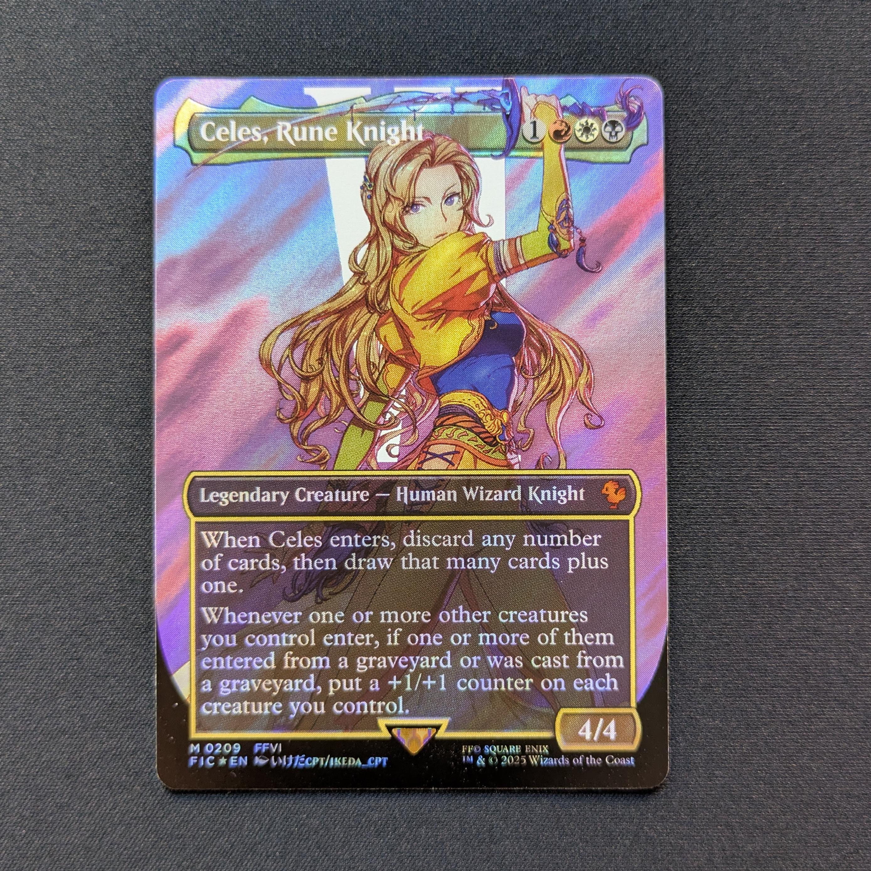 MTG Singles - [FOIL] Celes, Rune Knight (Surge Foil) - Commander: Magic: The Gathering - FINAL FANTASY: Extras - NM - 