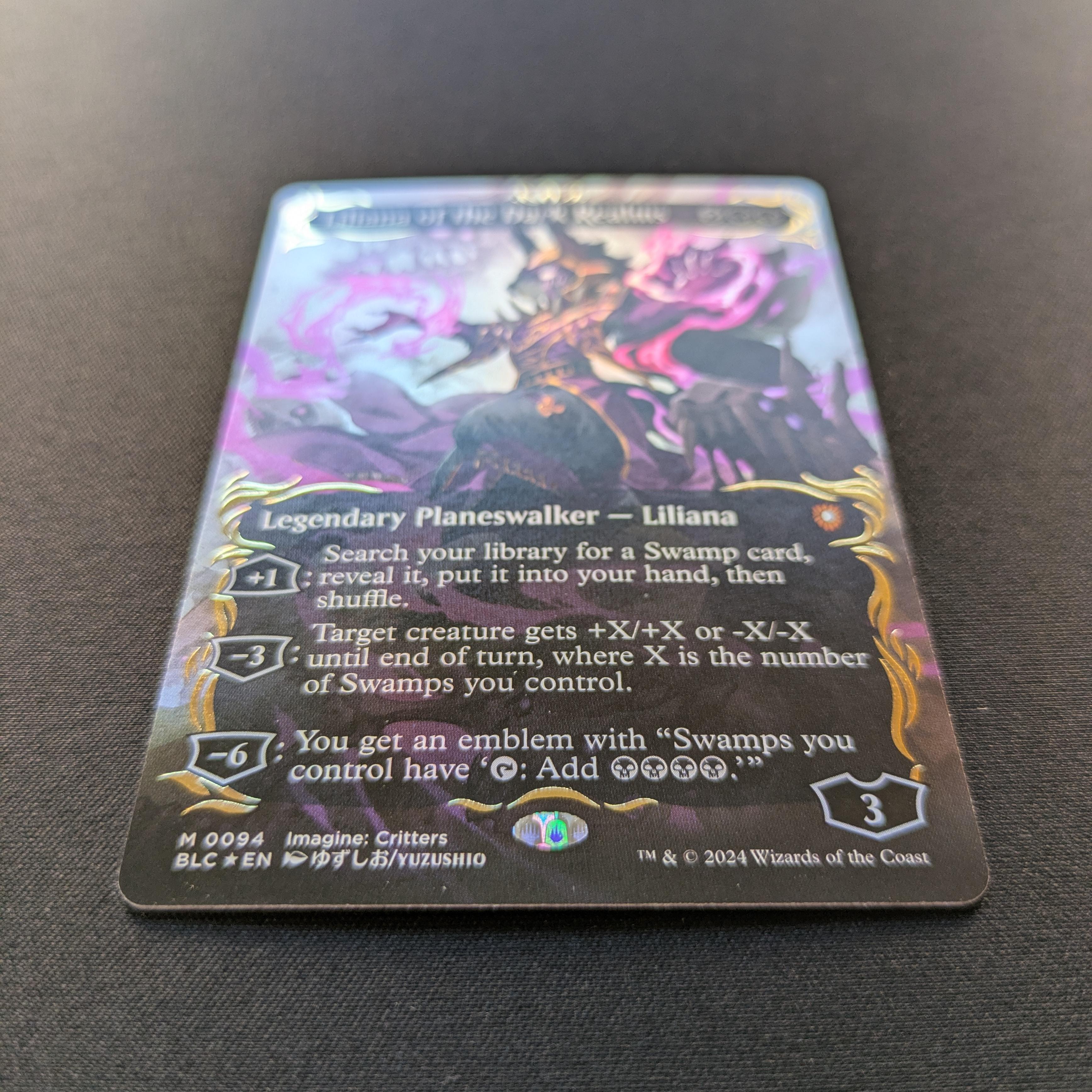 MTG Singles - [FOIL] Liliana of the Dark Realms (Raised Foil) - Commander: Bloomburrow: Extras - NM - 