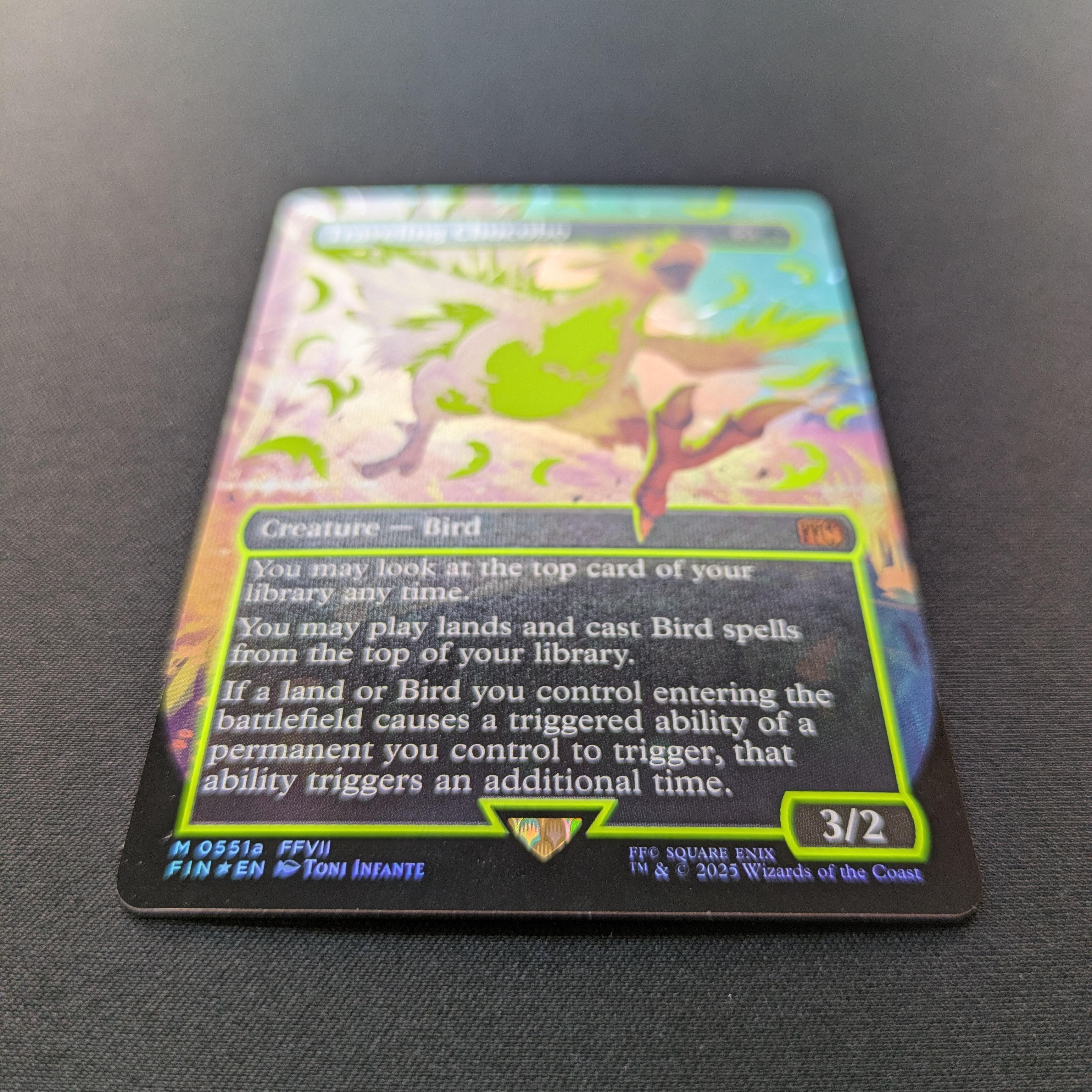 MTG Singles - [FOIL] Traveling Chocobo (Neon Ink Yellow) - Magic: The Gathering - FINAL FANTASY: Extras - NM - 