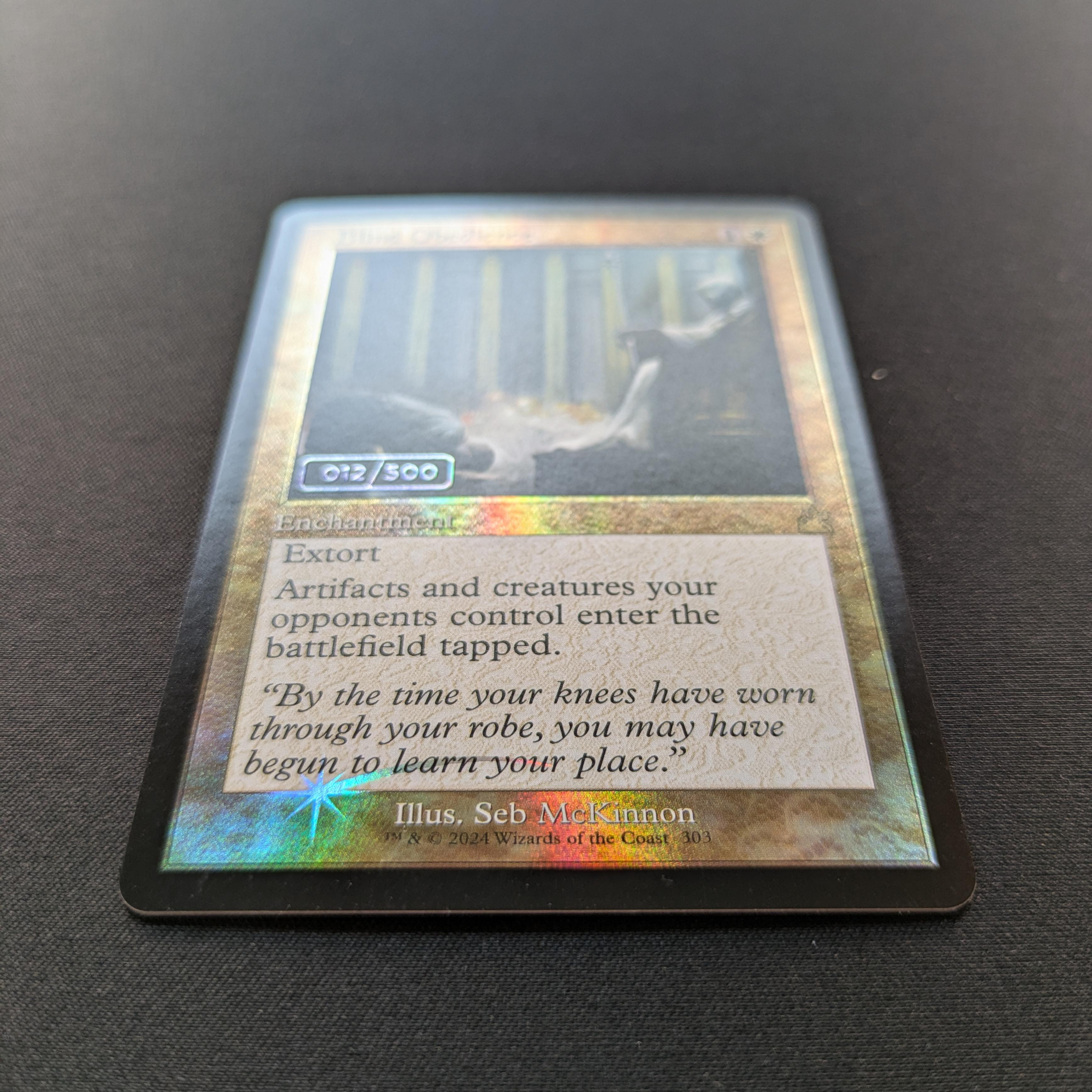 MTG Singles - [FOIL] Blind Obedience (Serialized) - Ravnica Remastered: Extras - NM - 