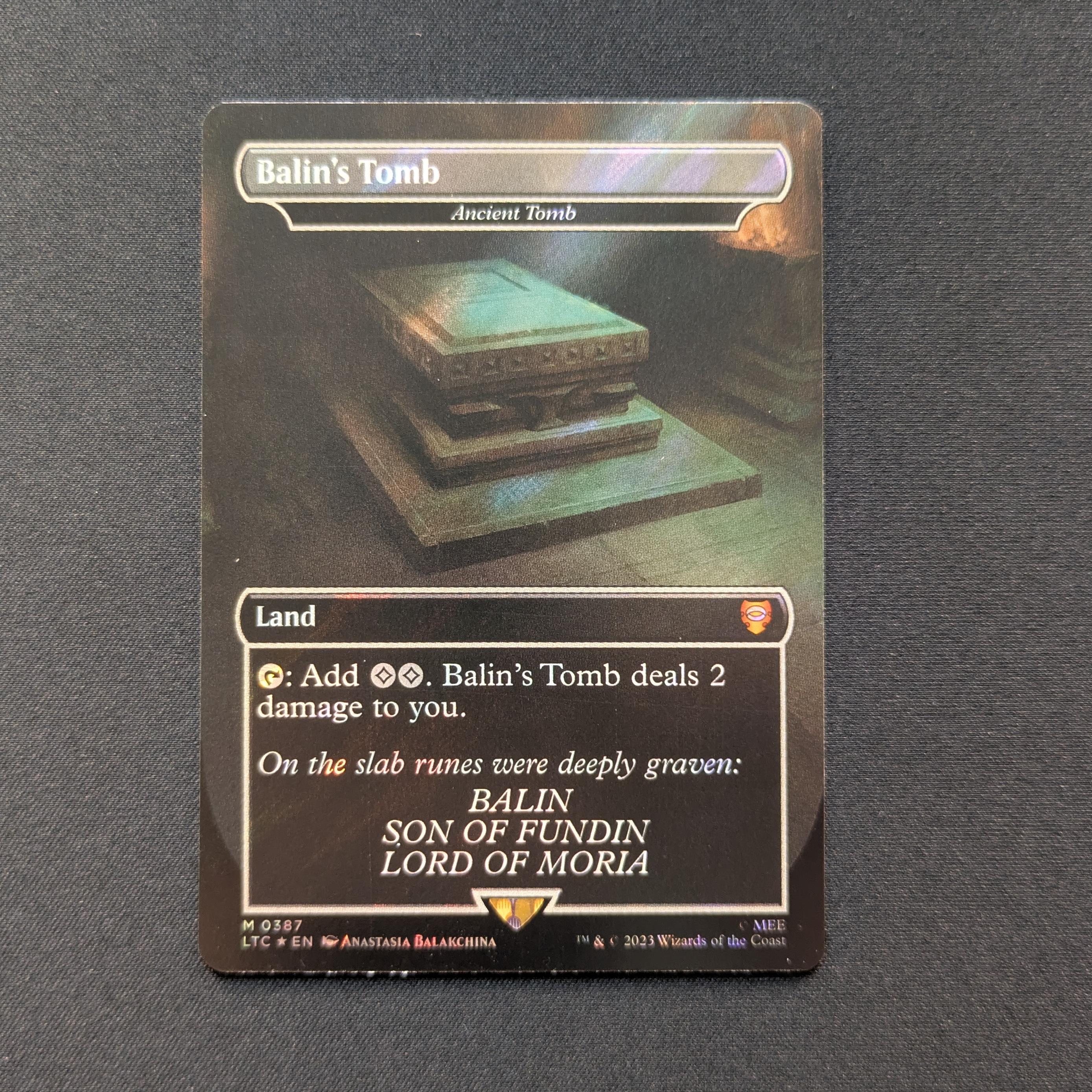 MTG Singles - [FOIL] Ancient Tomb (Surge Foil) - Commander: The Lord of the Rings: Tales of Middle-earth: Extras - NM - 