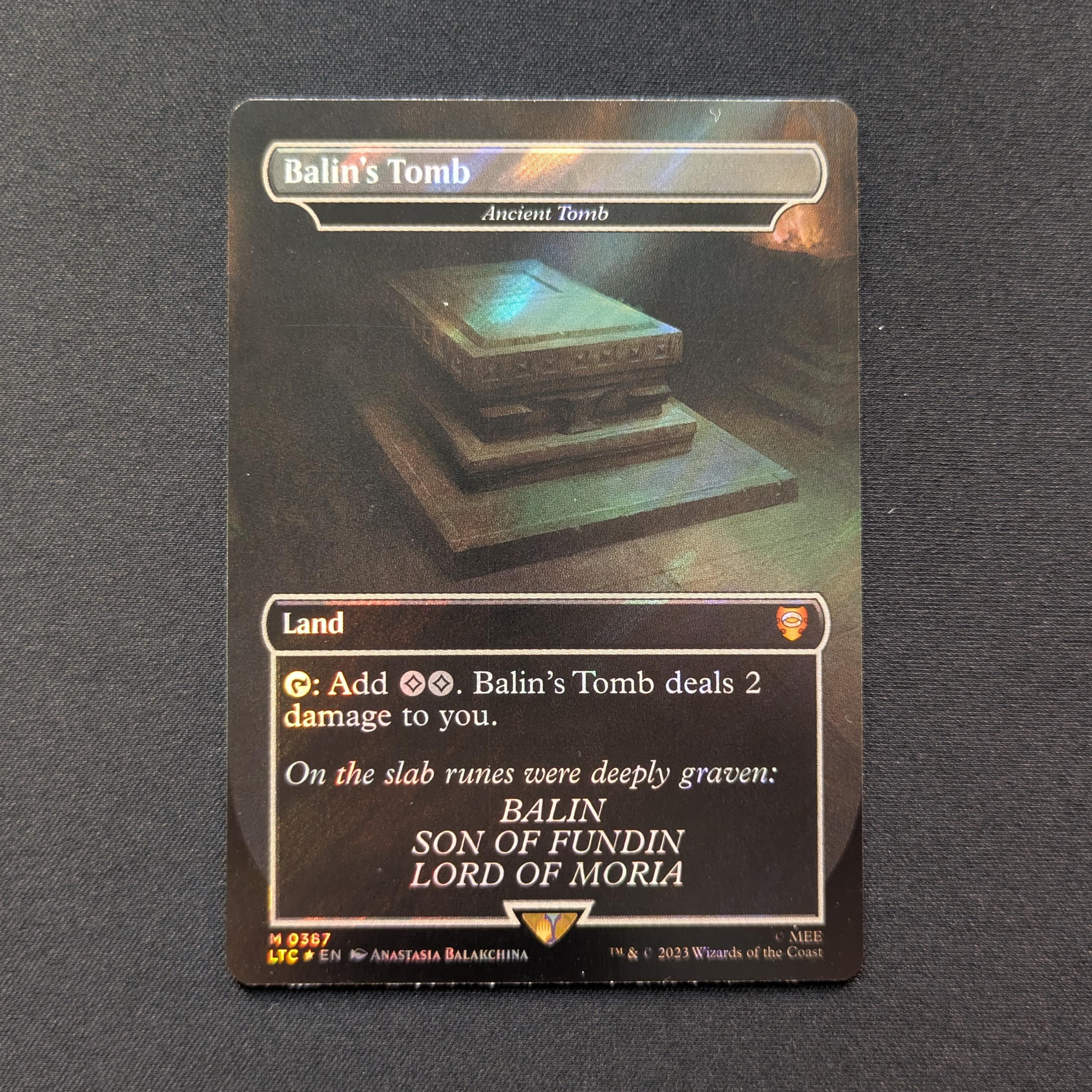 MTG Singles - [FOIL] Ancient Tomb (Surge Foil) - Commander: The Lord of the Rings: Tales of Middle-earth: Extras - NM - 