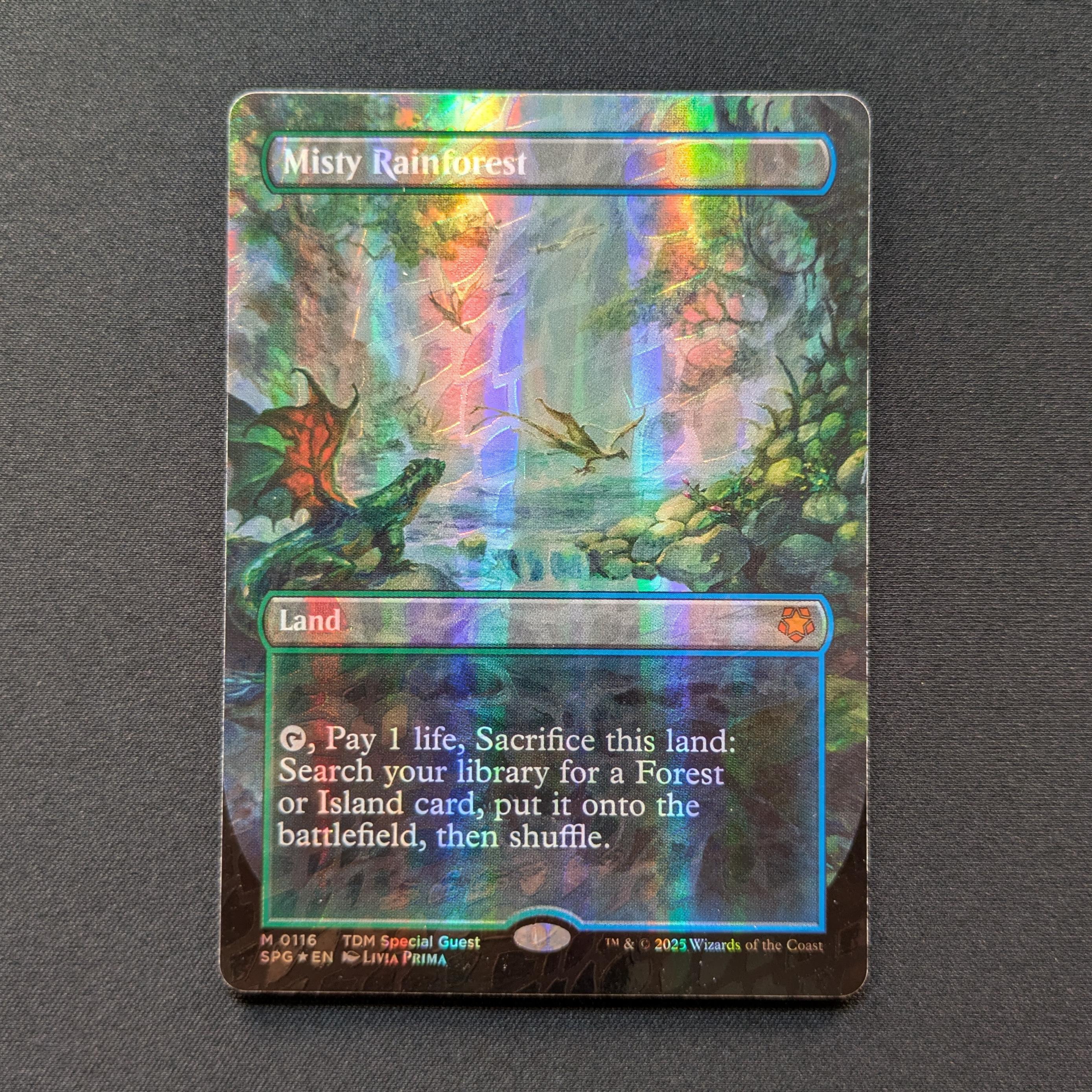 MTG Singles - [FOIL] Misty Rainforest (Dragonscale Foil) - Special Guests - NM - 