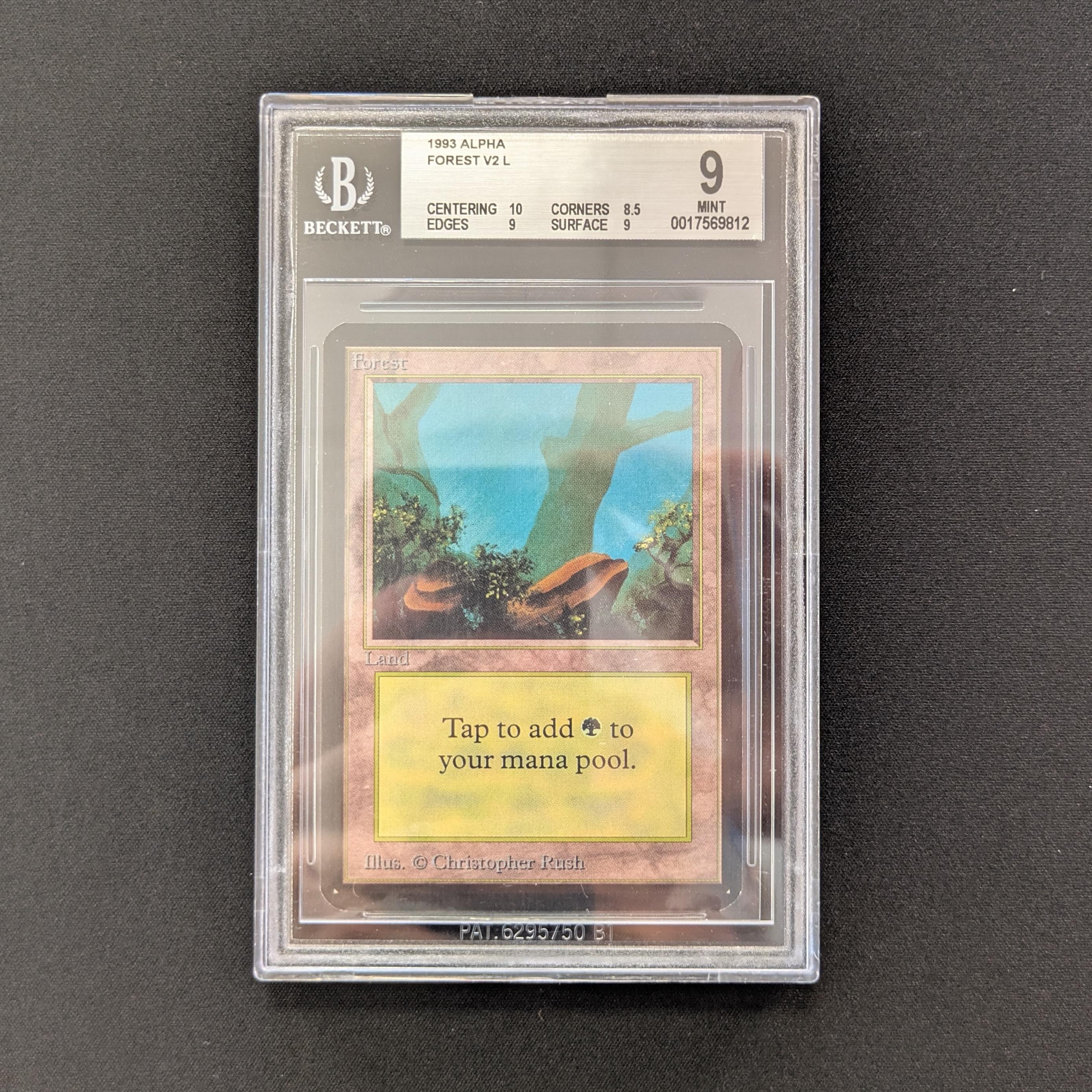 MTG Singles - Forest (V.2) - Alpha - BGS 9 - 