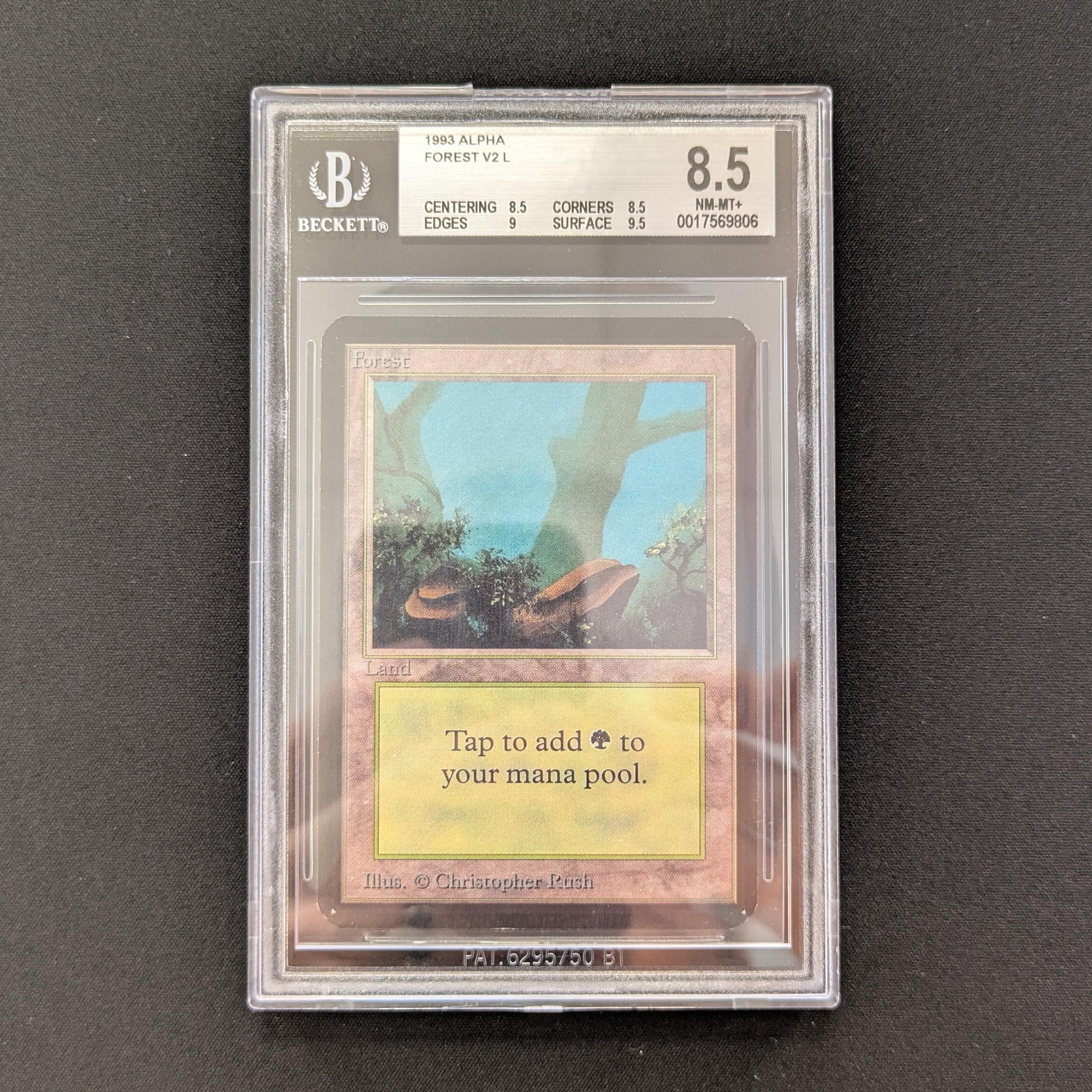 MTG Singles - Forest (V.2) - Alpha - BGS 8.5 - 