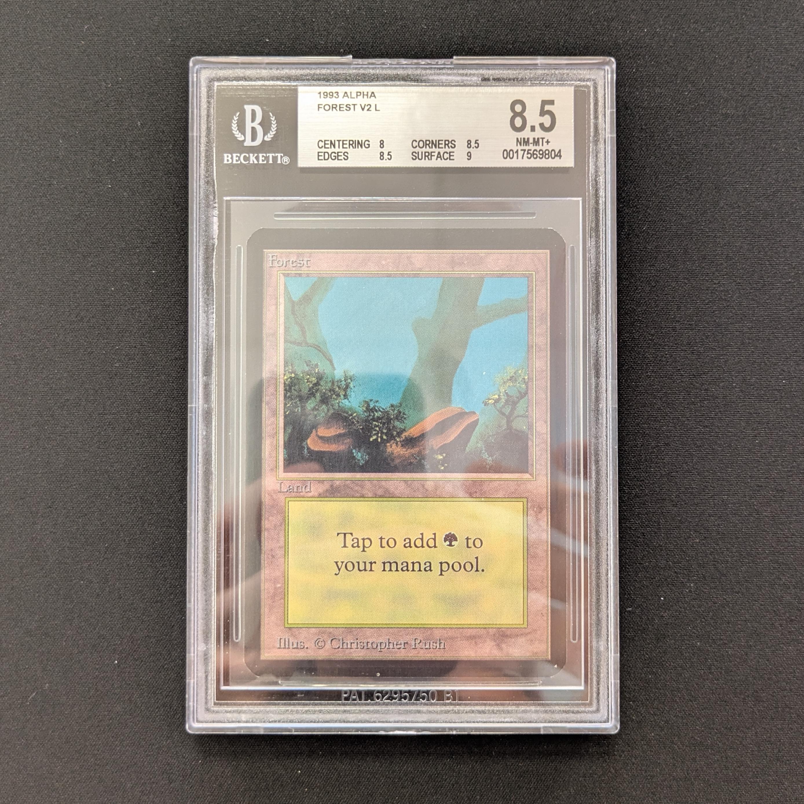 MTG Singles - Forest (V.2) - Alpha - BGS 8.5 - 