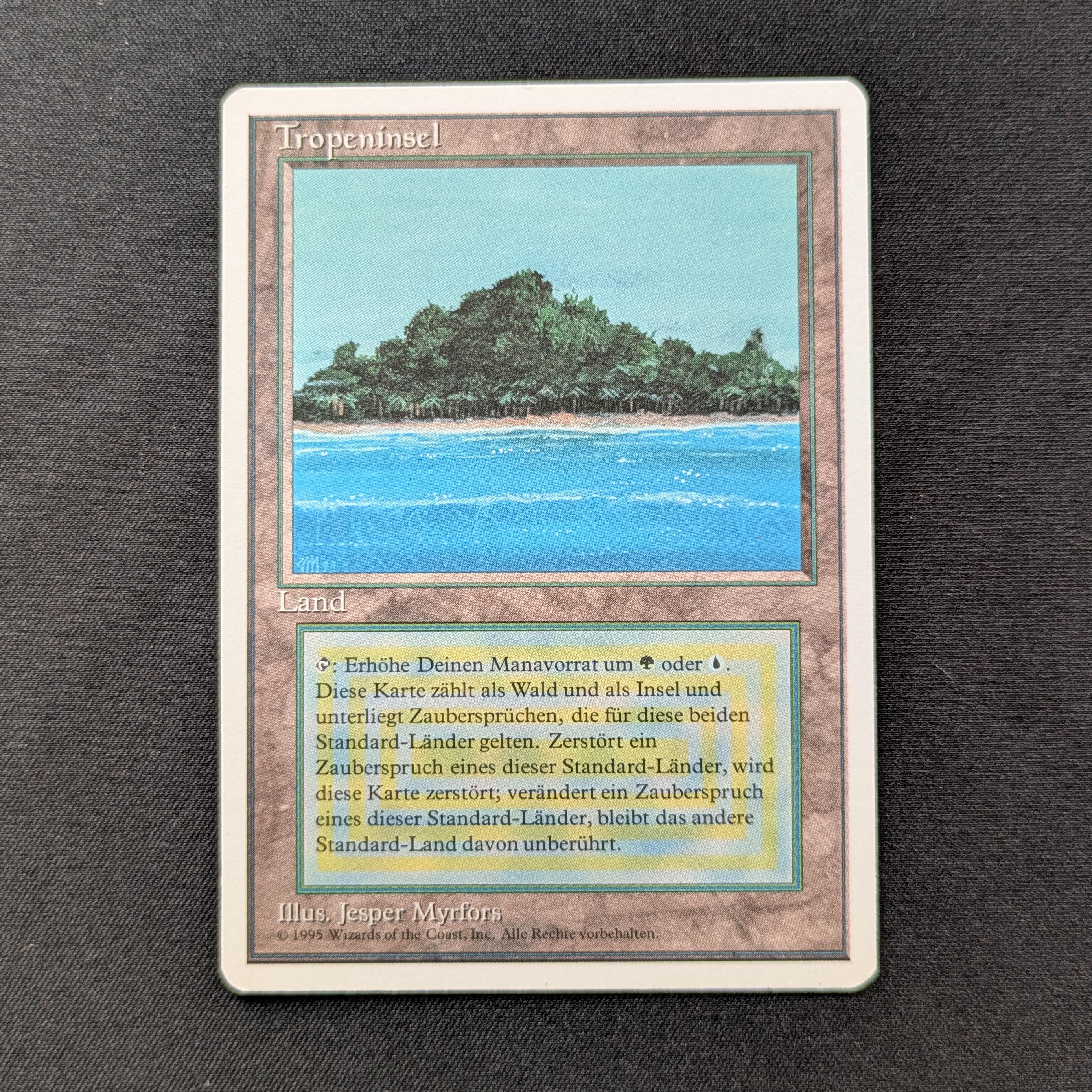 MTG Singles - Tropical Island - Foreign White Bordered - German - NM - 29031