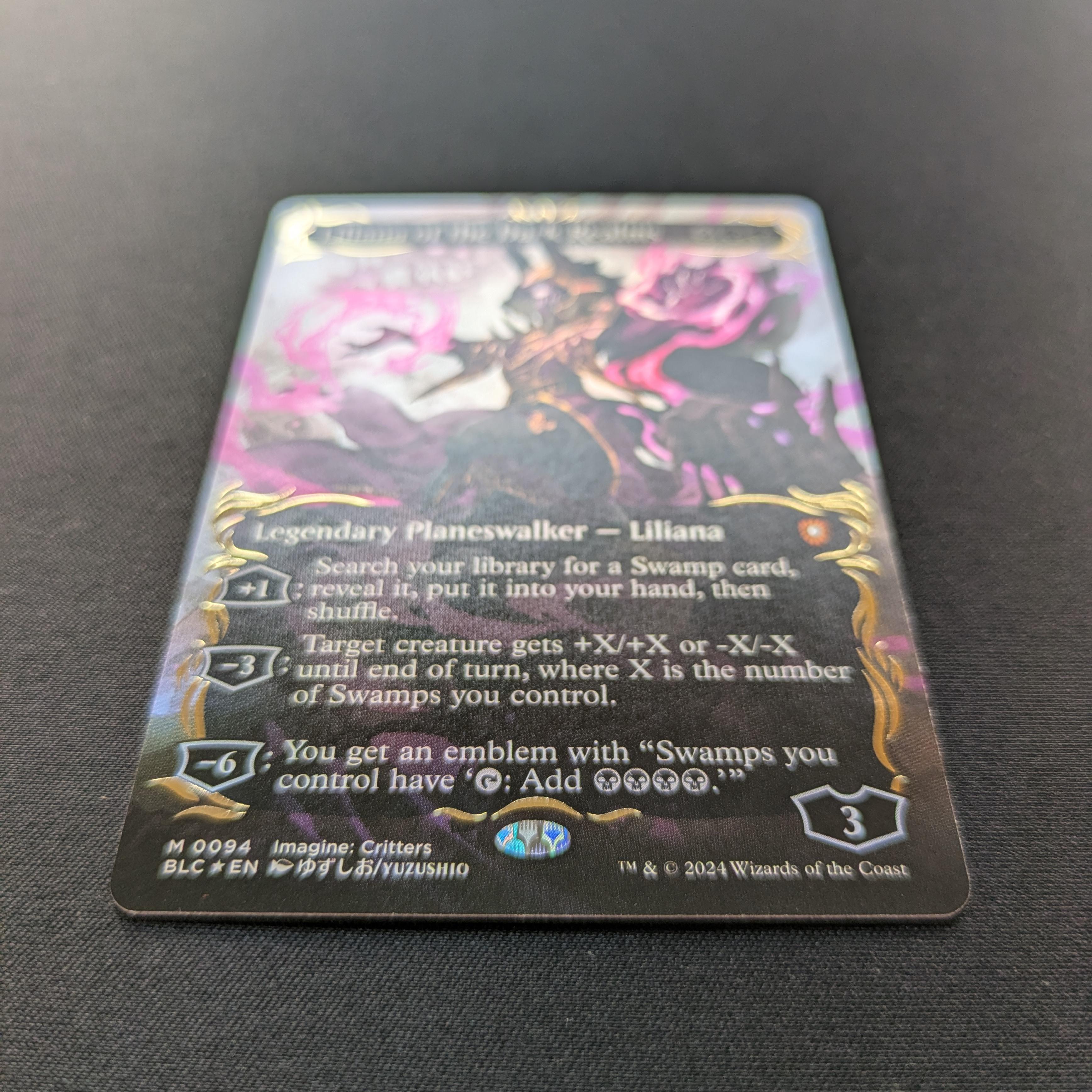MTG Singles - [FOIL] Liliana of the Dark Realms (Raised Foil) - Commander: Bloomburrow: Extras - NM - 