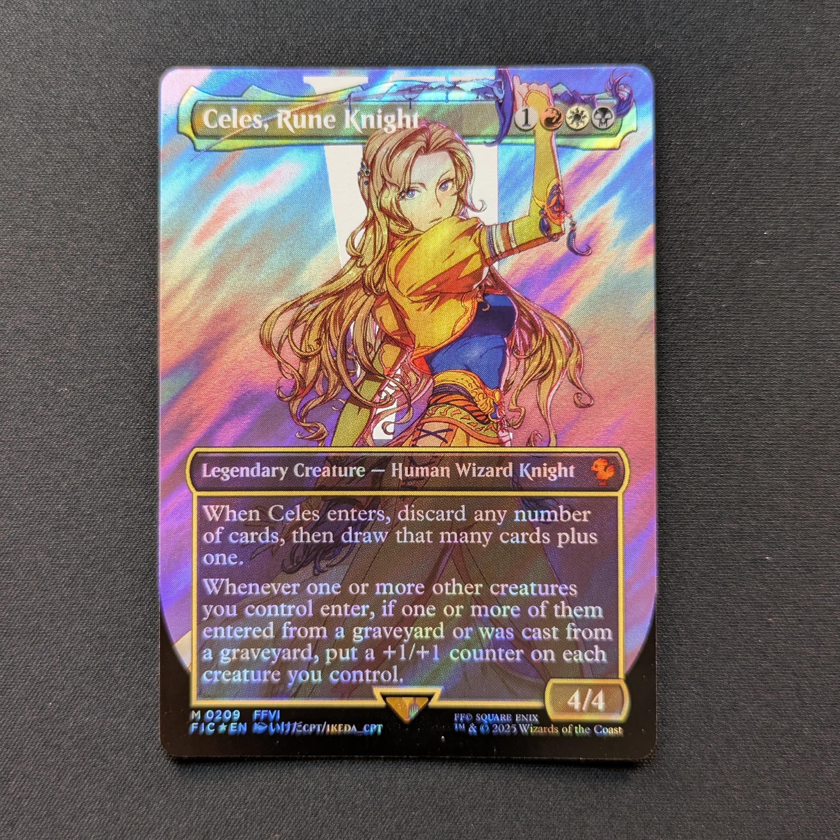 MTG Singles - [FOIL] Celes, Rune Knight (Surge Foil) - Commander: Magic: The Gathering - FINAL FANTASY: Extras - NM - 